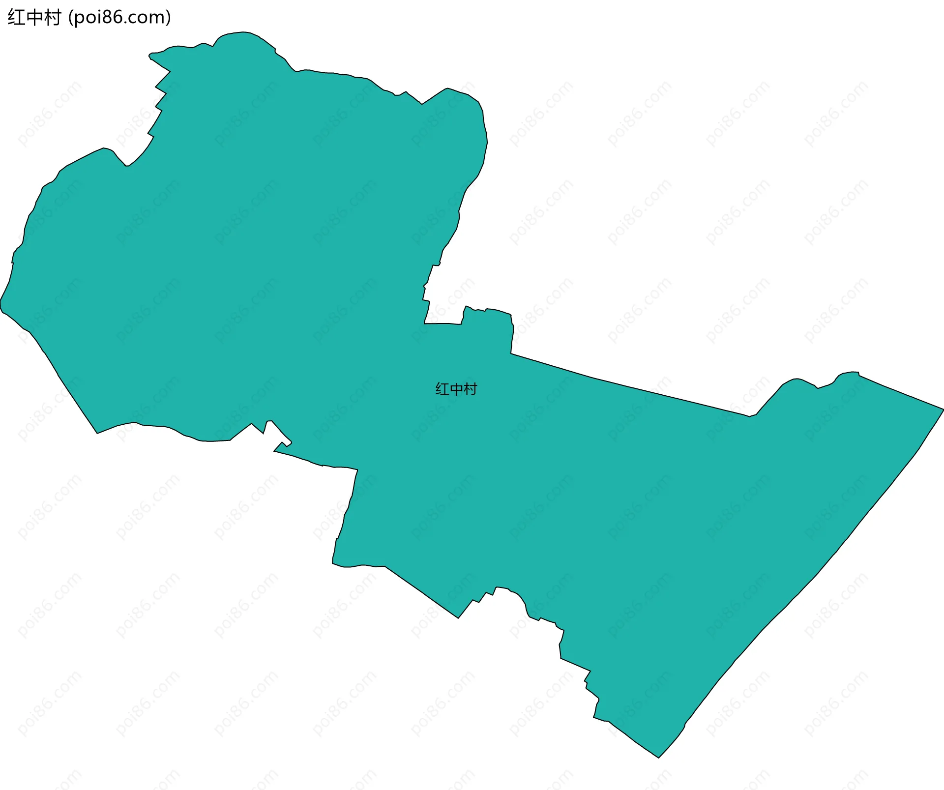 红中村边界地图