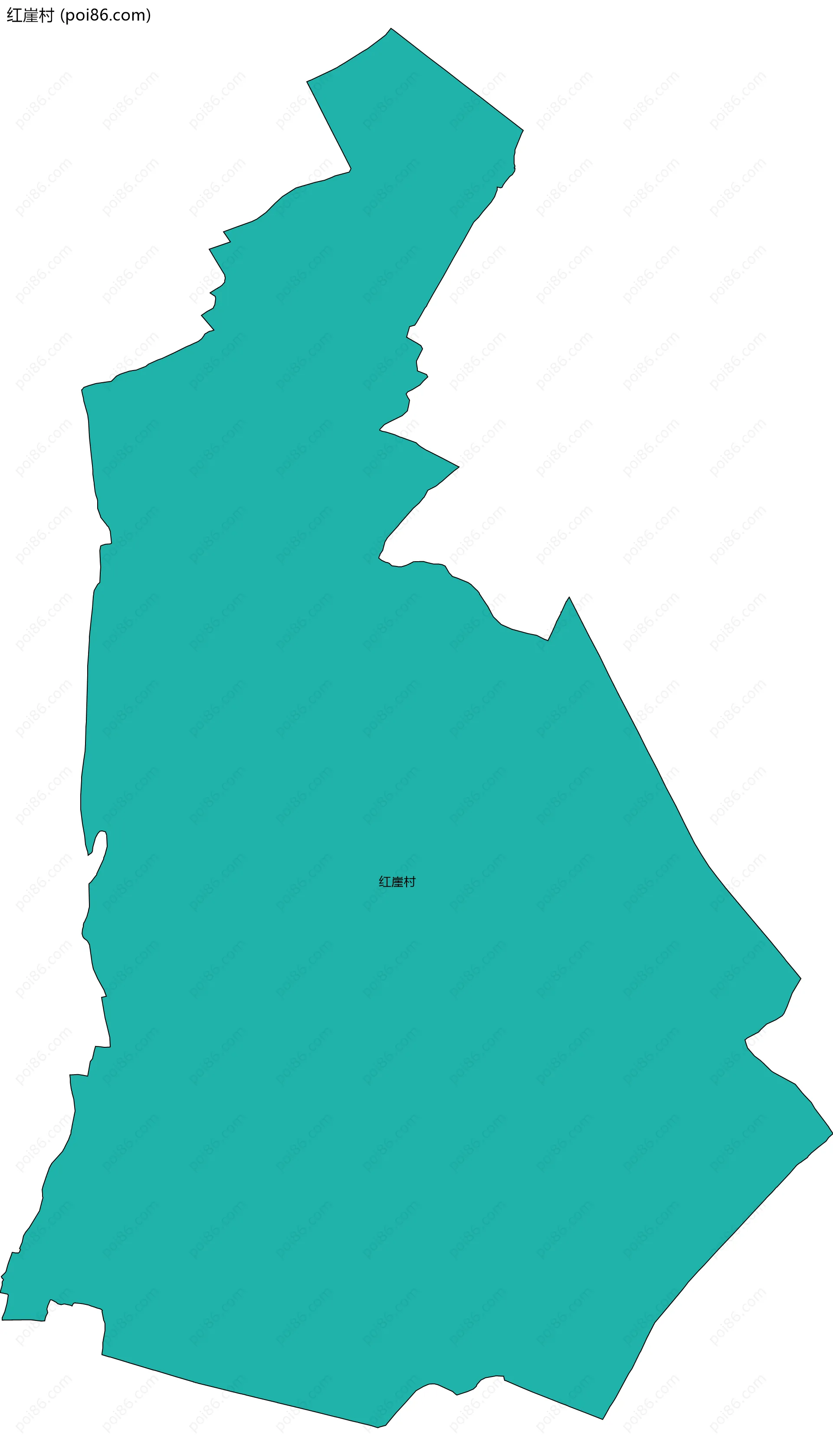 红崖村边界地图