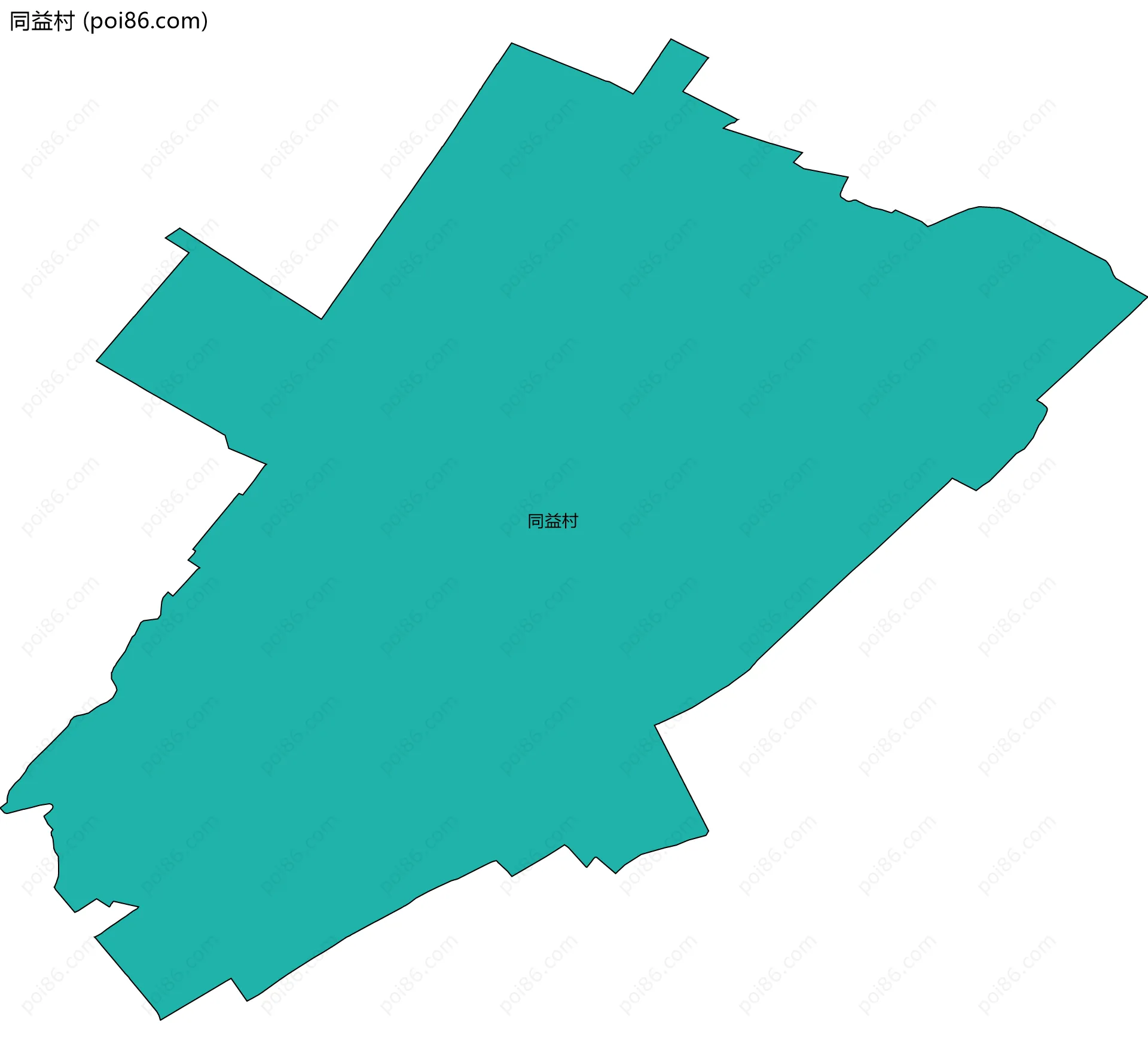 同益村边界地图