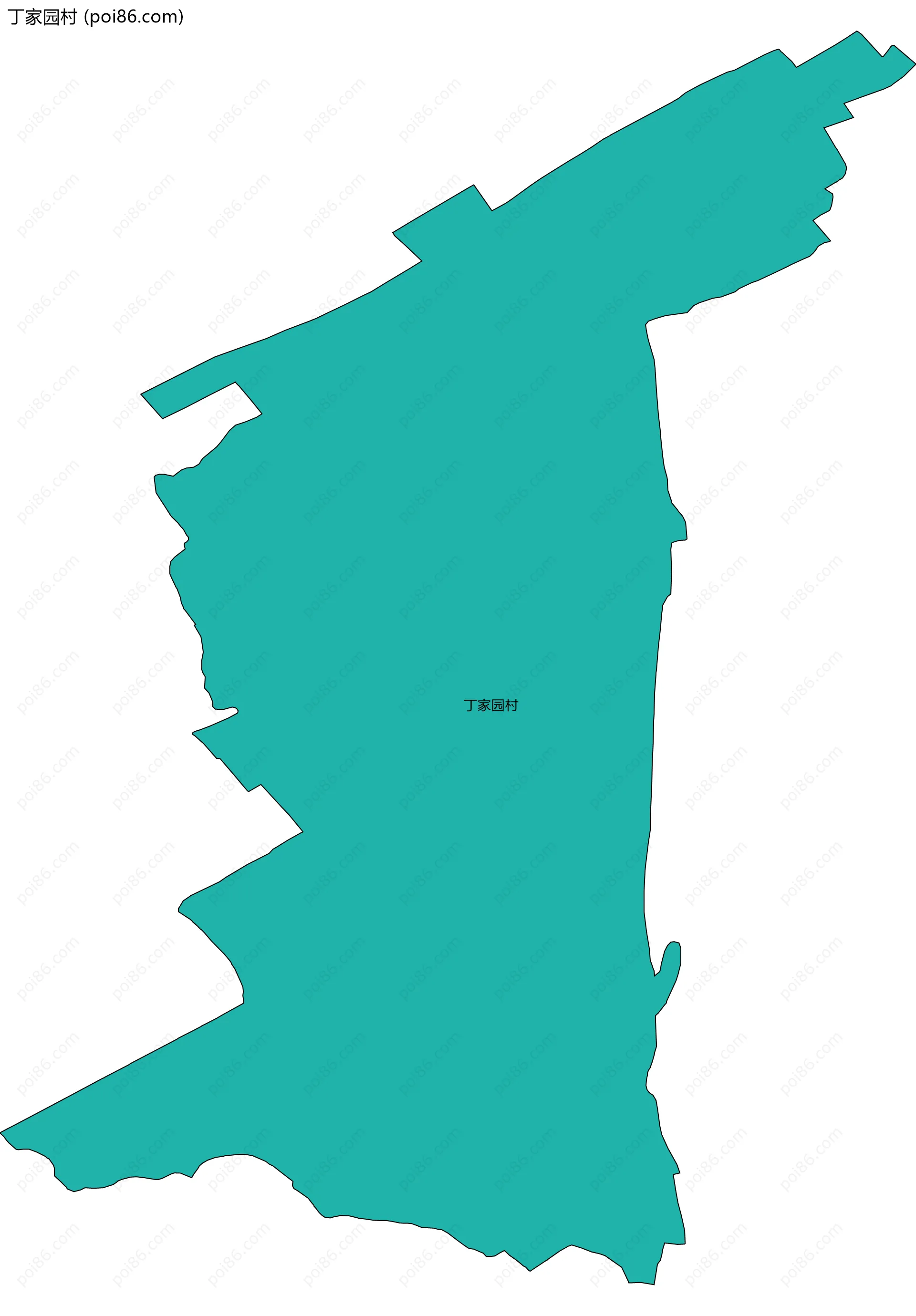 丁家园村边界地图