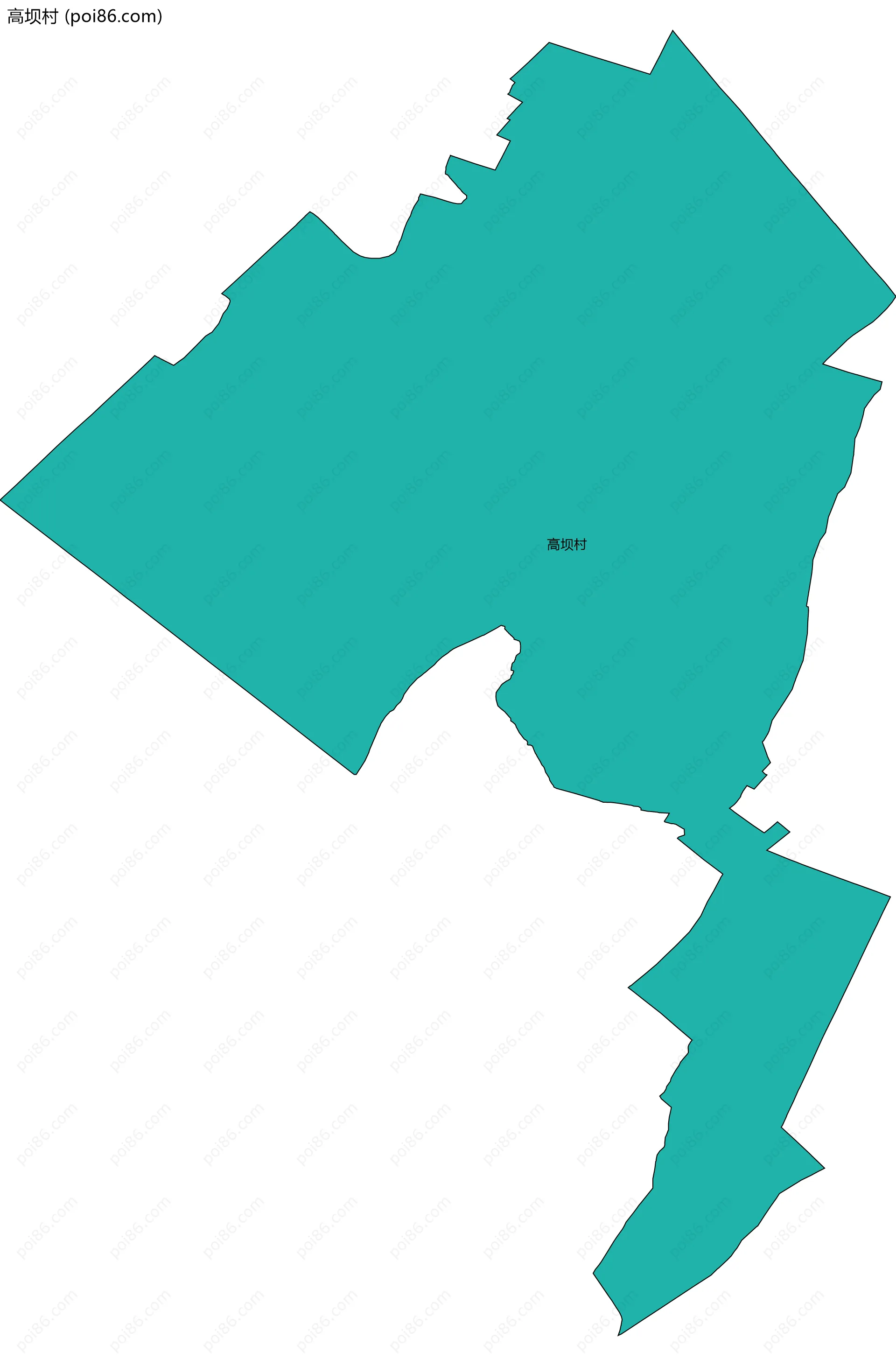 高坝村边界地图