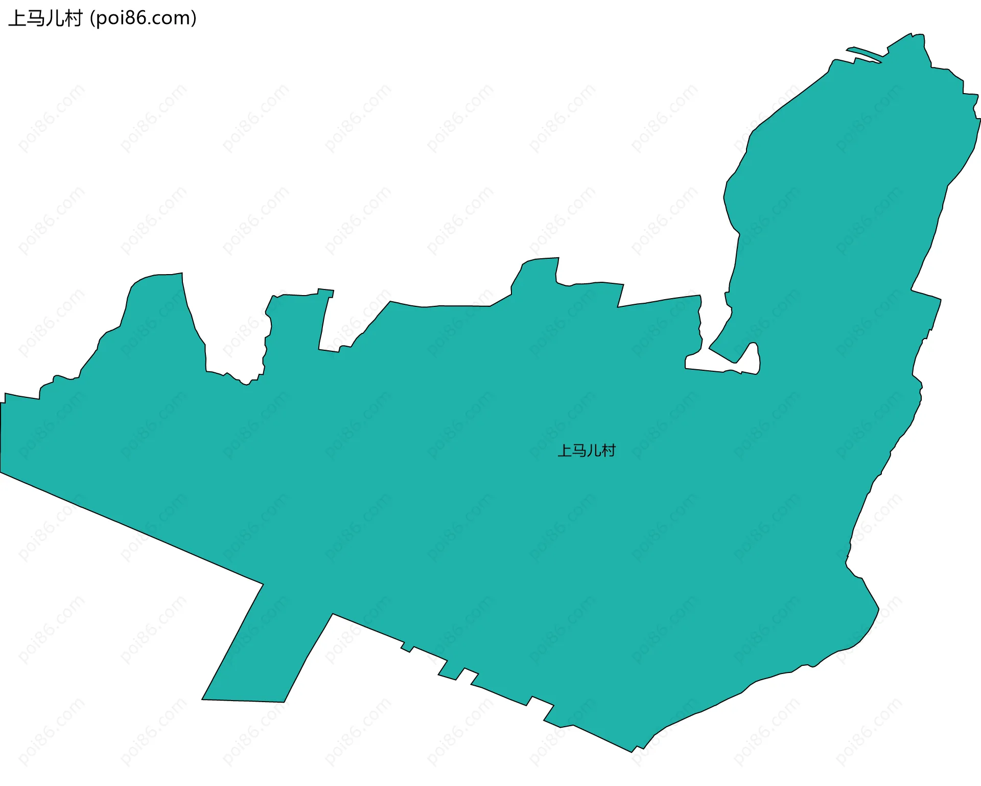 上马儿村边界地图