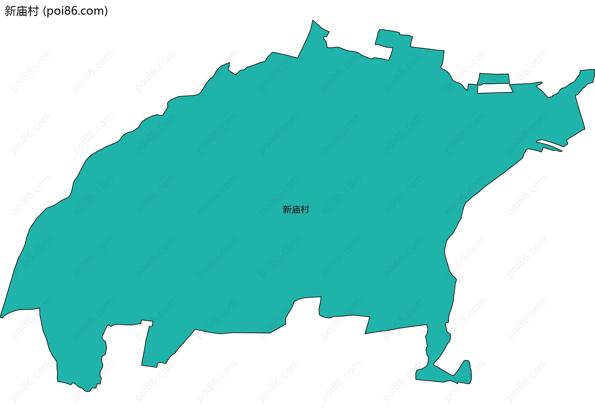 新庙村边界地图