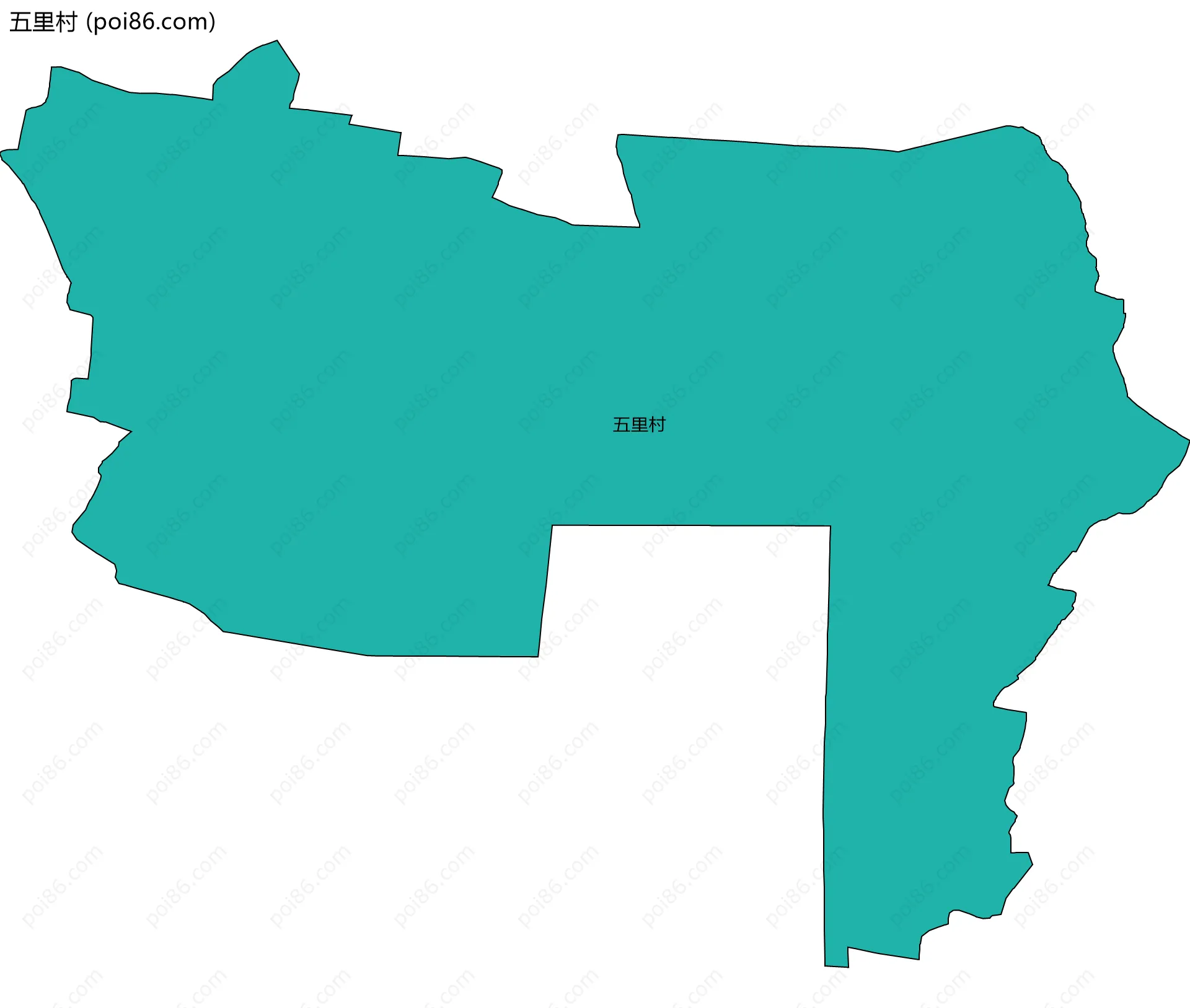 五里村边界地图