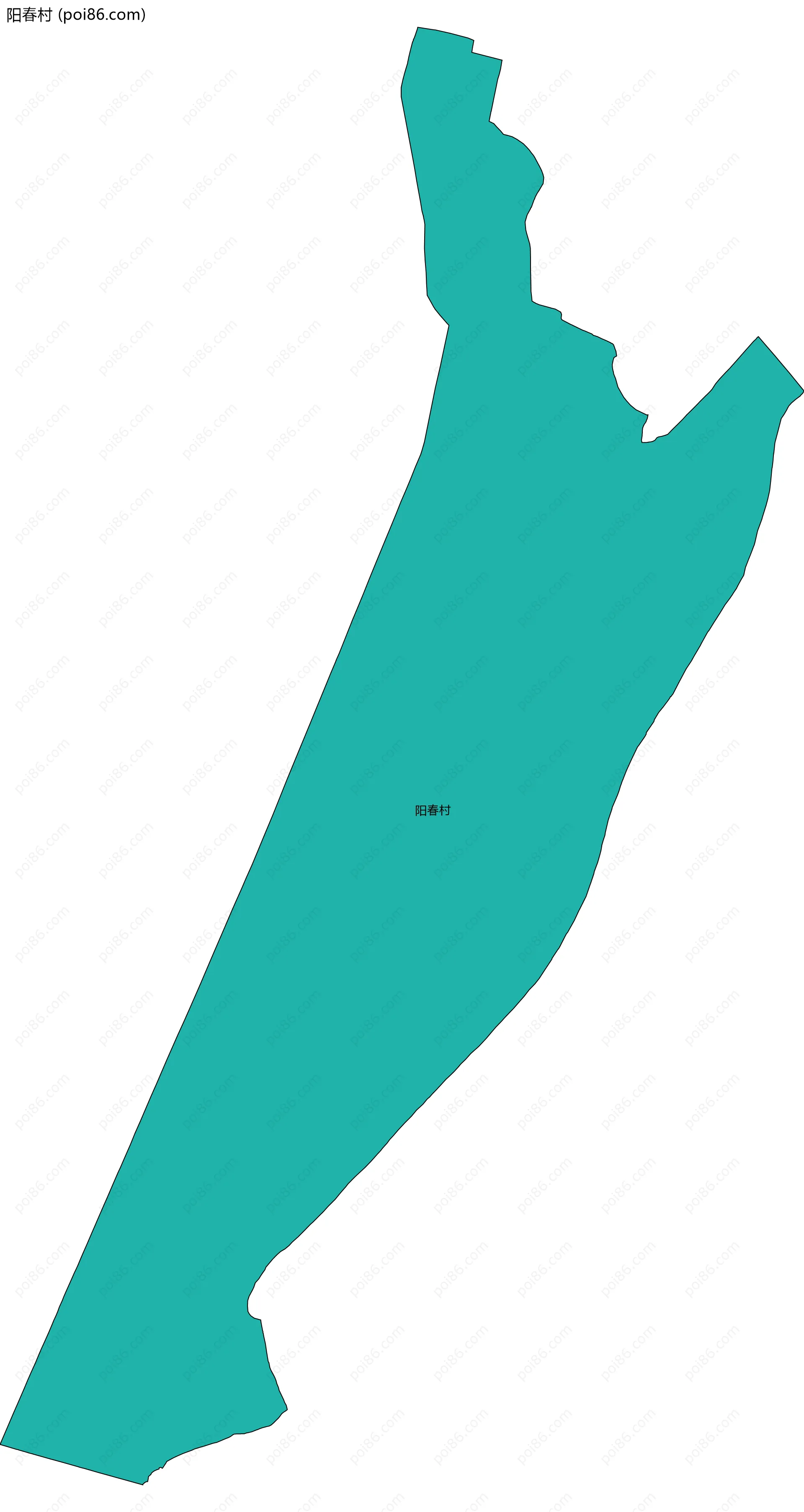 阳春村边界地图