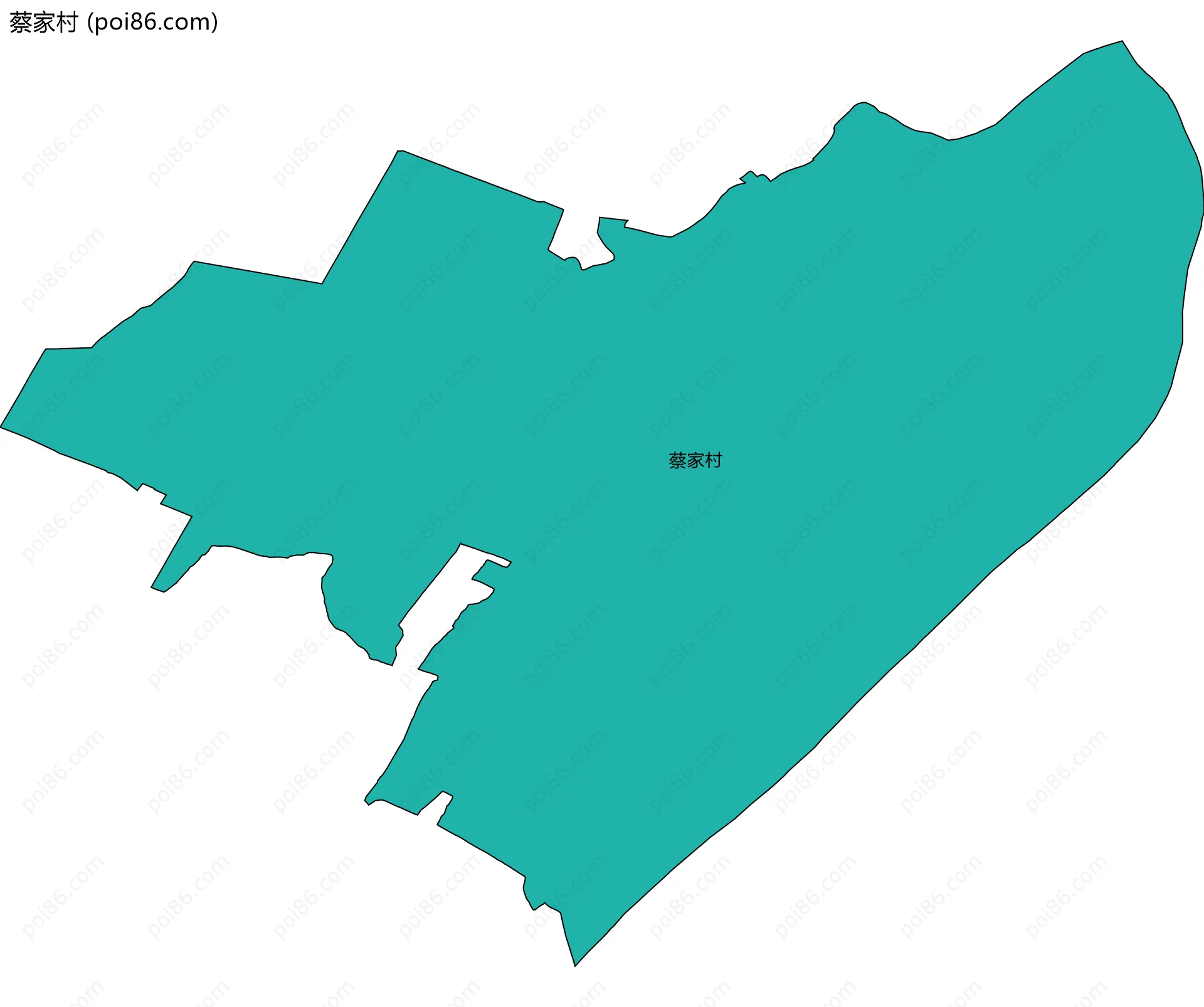 蔡家村边界地图