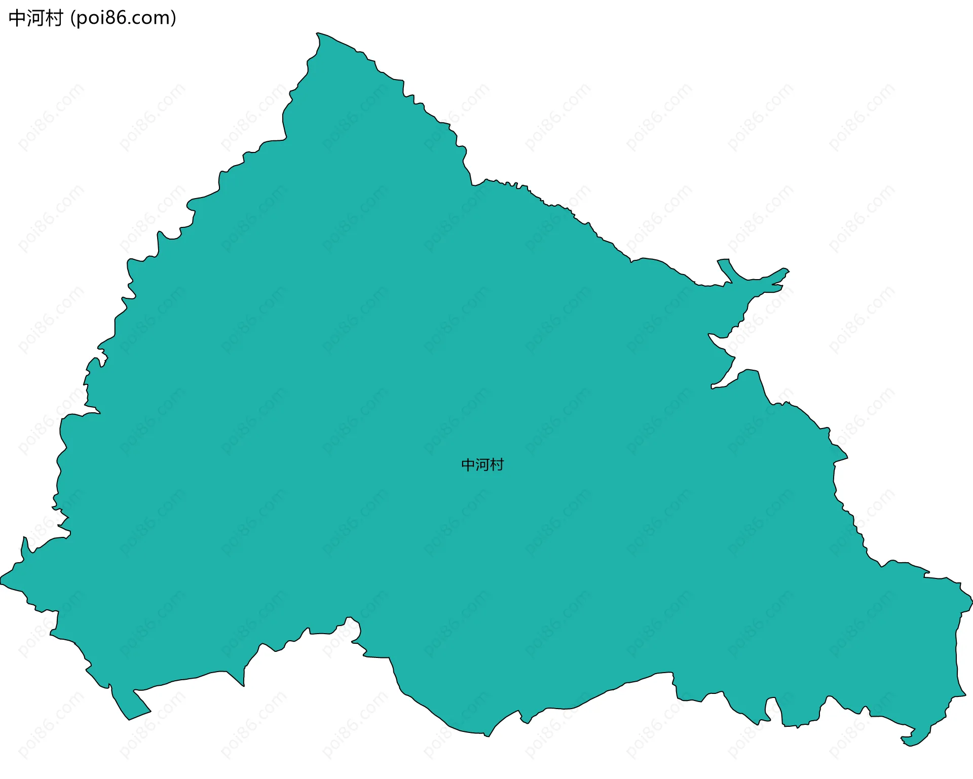 中河村边界地图