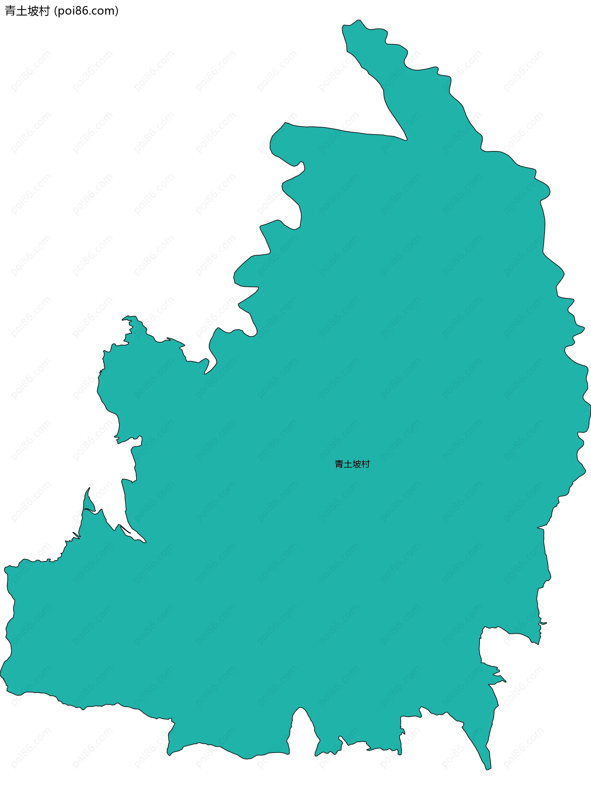 青土坡村边界地图