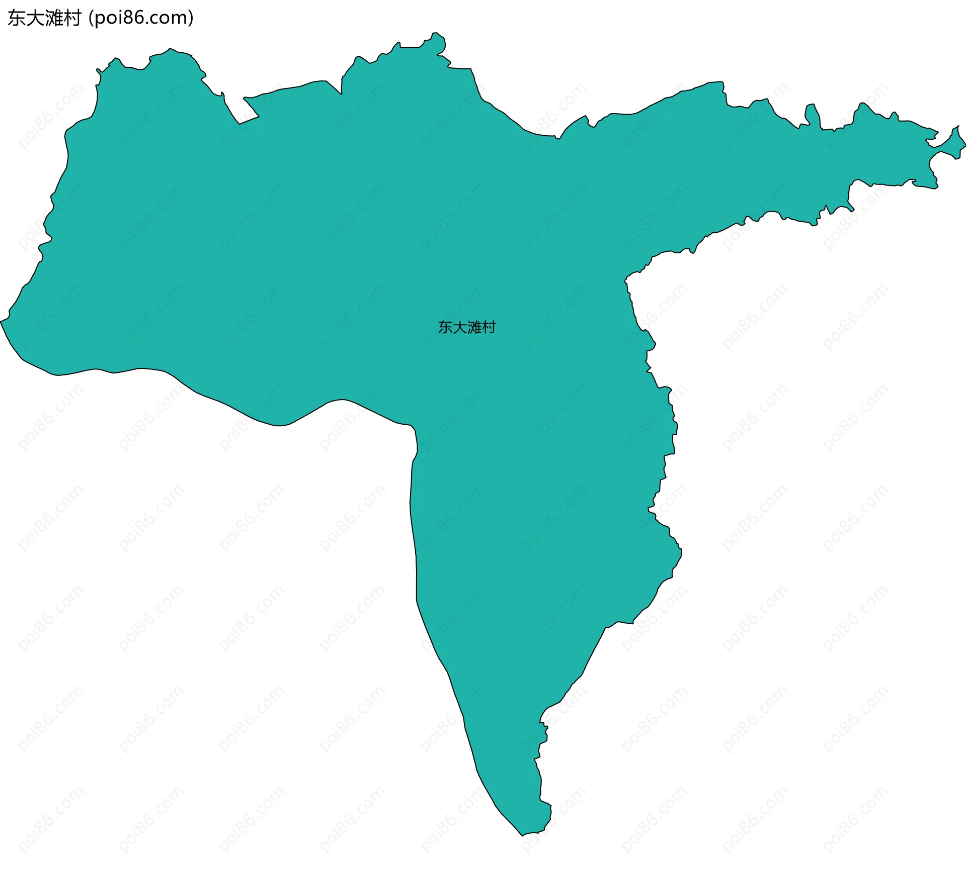 东大滩村边界地图