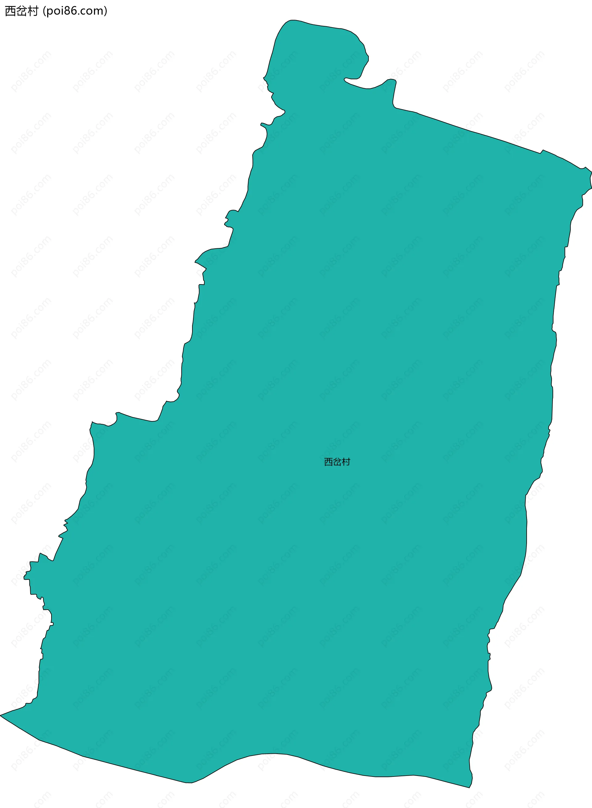 西岔村边界地图