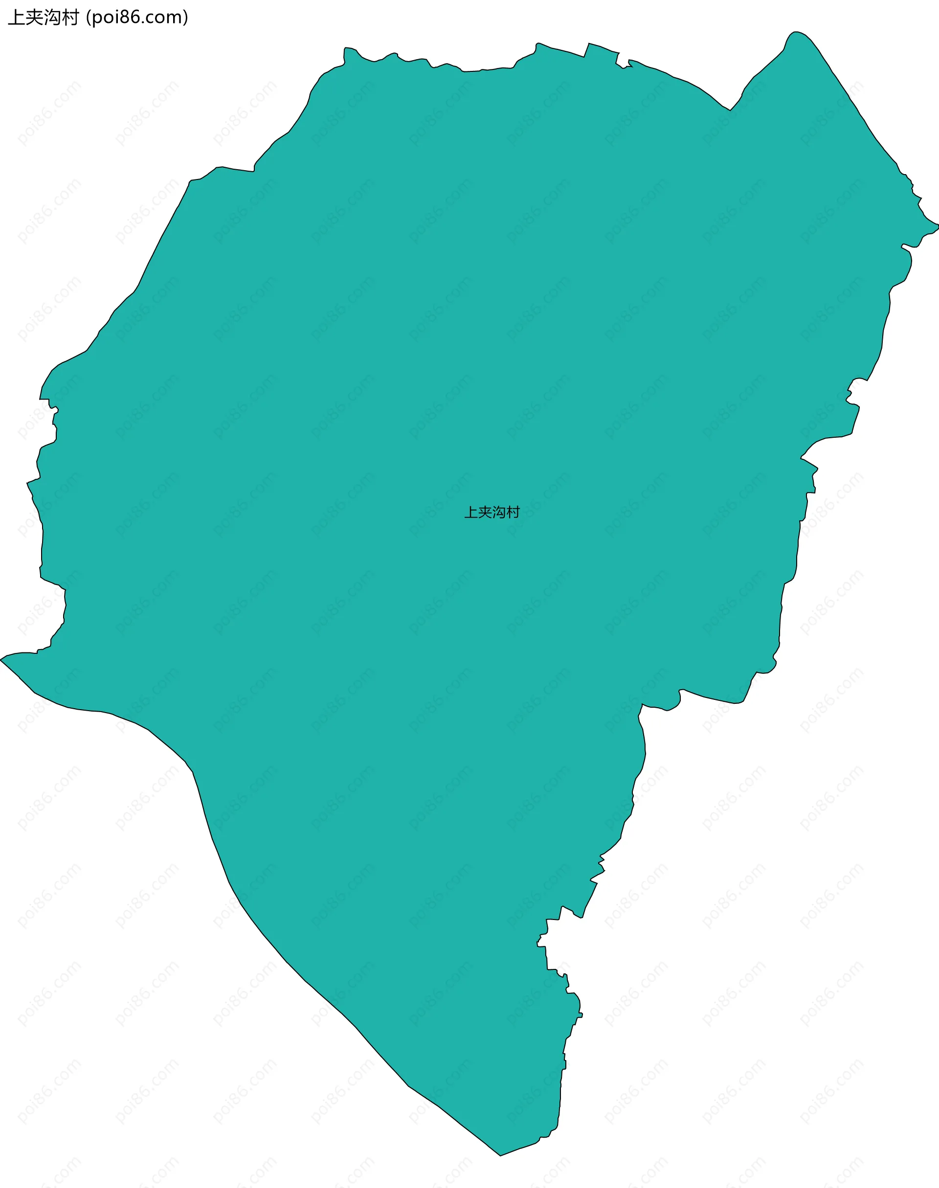 上夹沟村边界地图