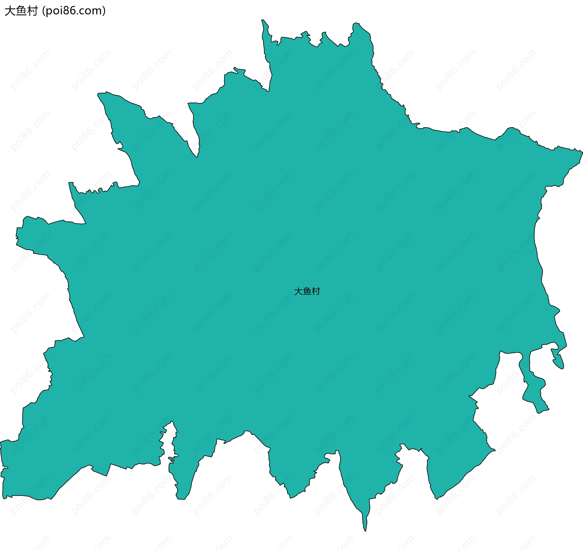 大鱼村边界地图
