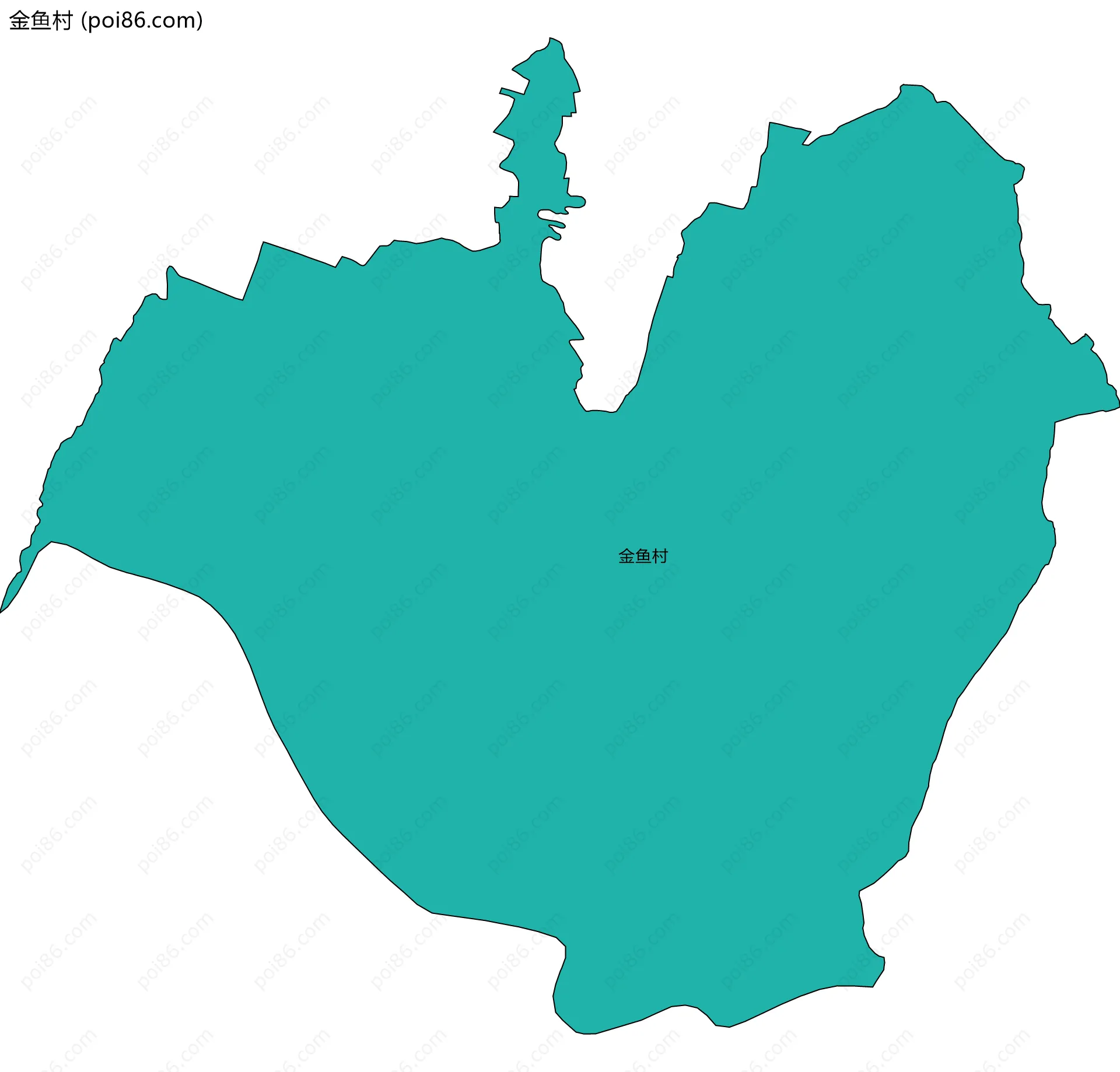 金鱼村边界地图