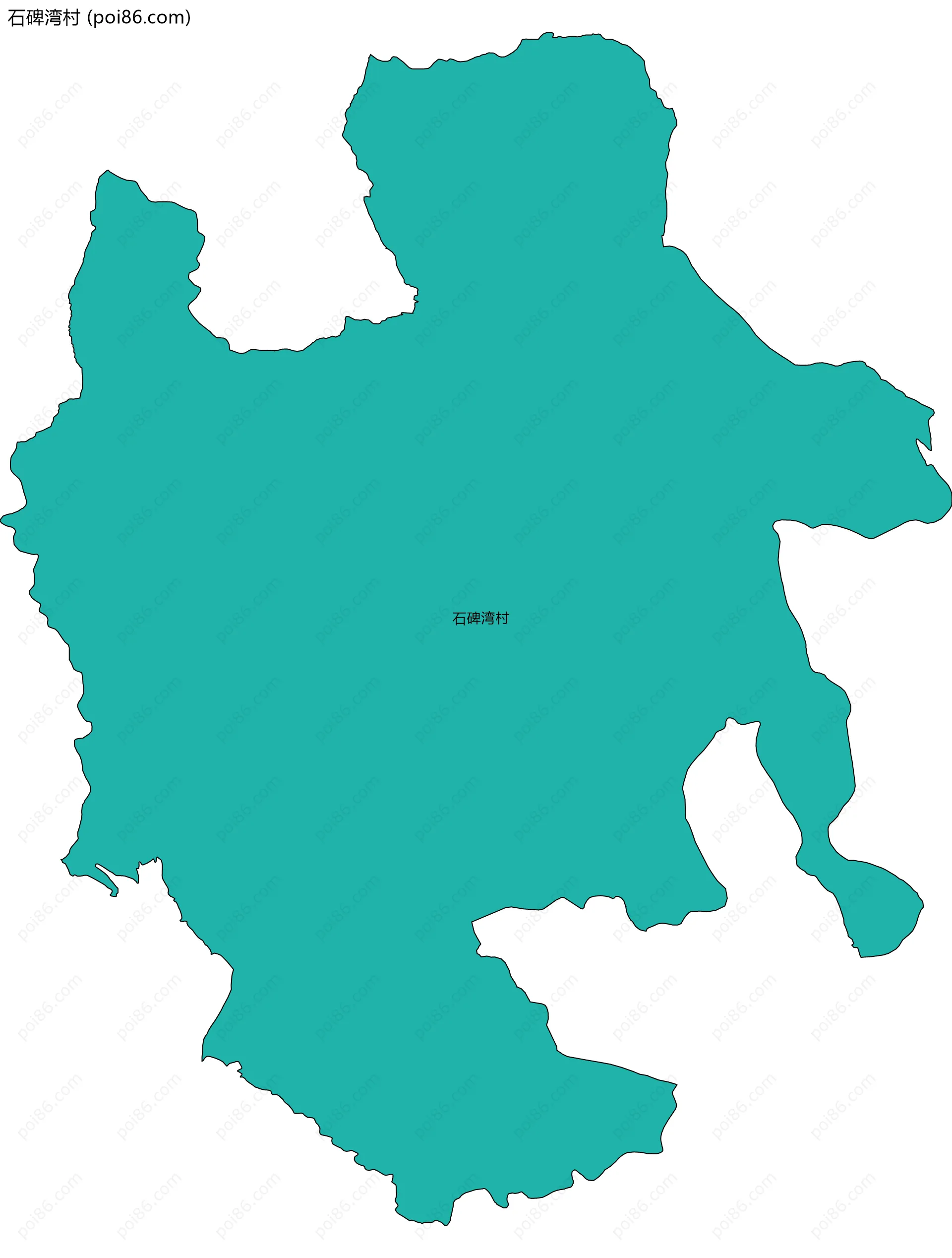 石碑湾村边界地图