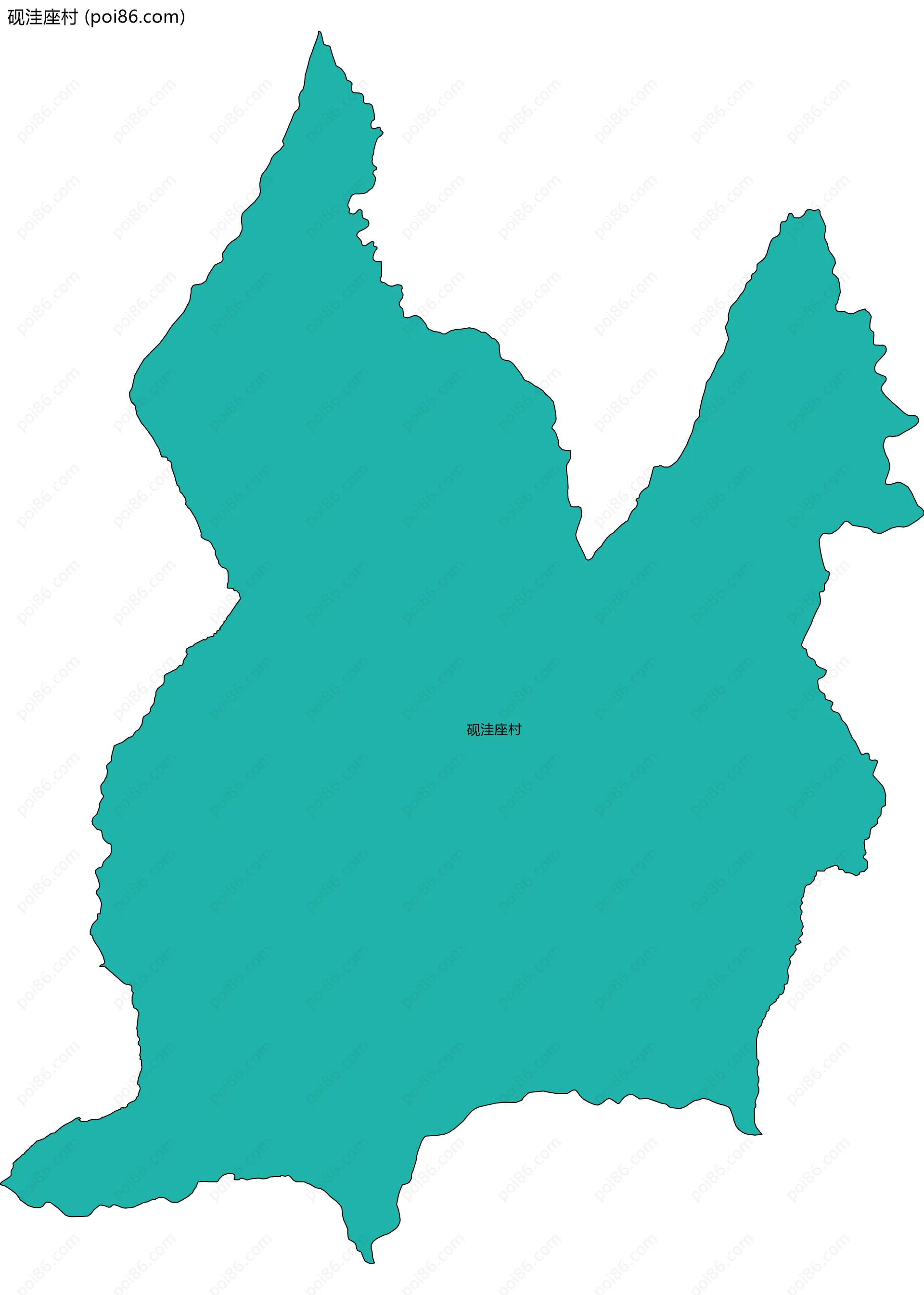 砚洼座村边界地图