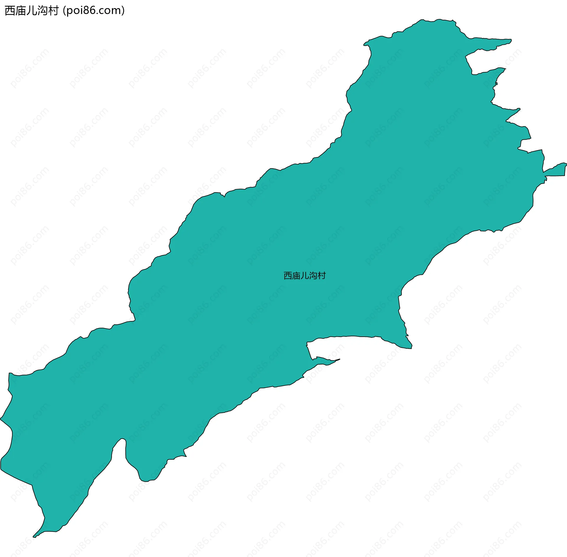 西庙儿沟村边界地图
