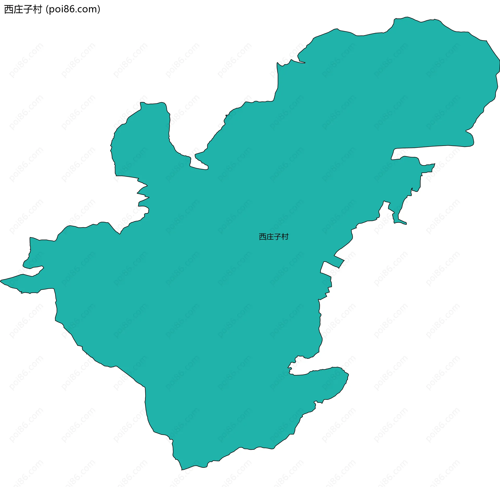 西庄子村边界地图