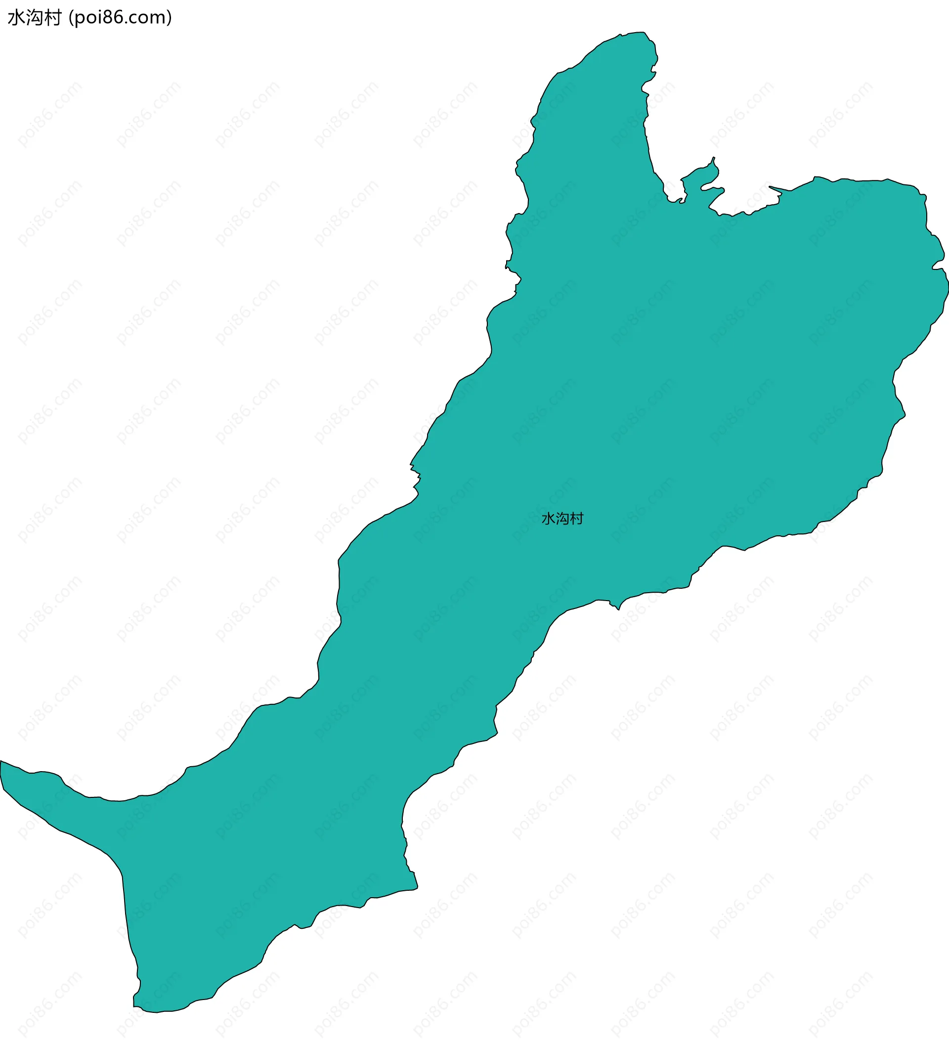 水沟村边界地图