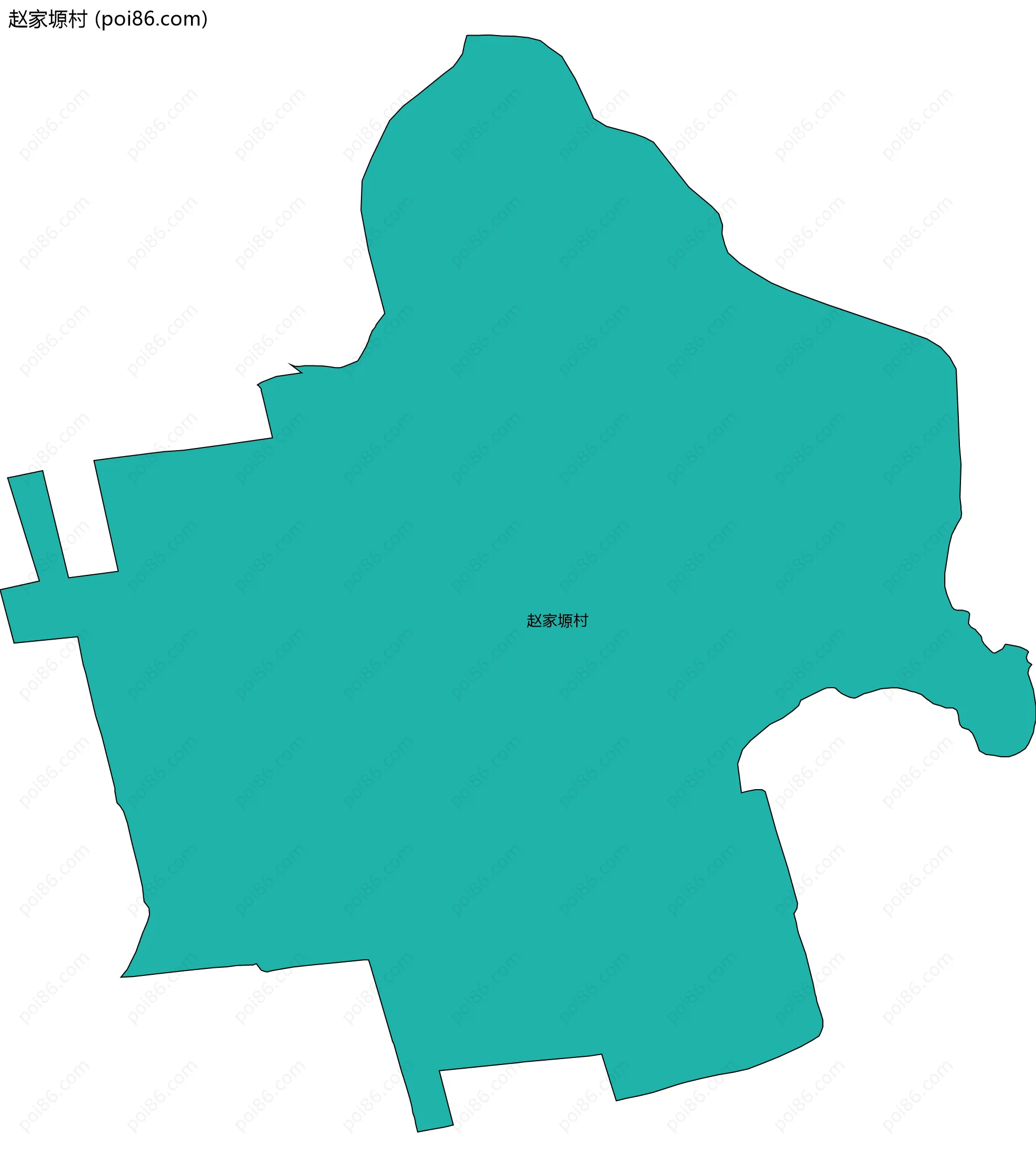 赵家塬村边界地图