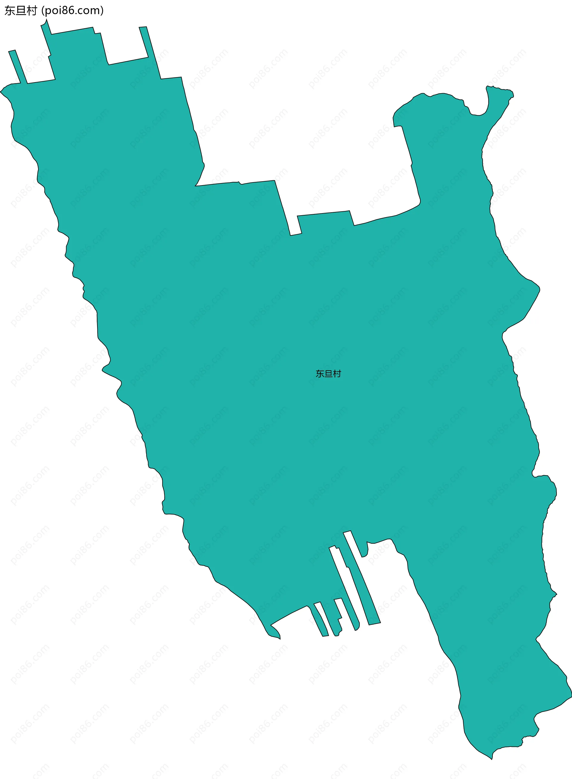 东旦村边界地图