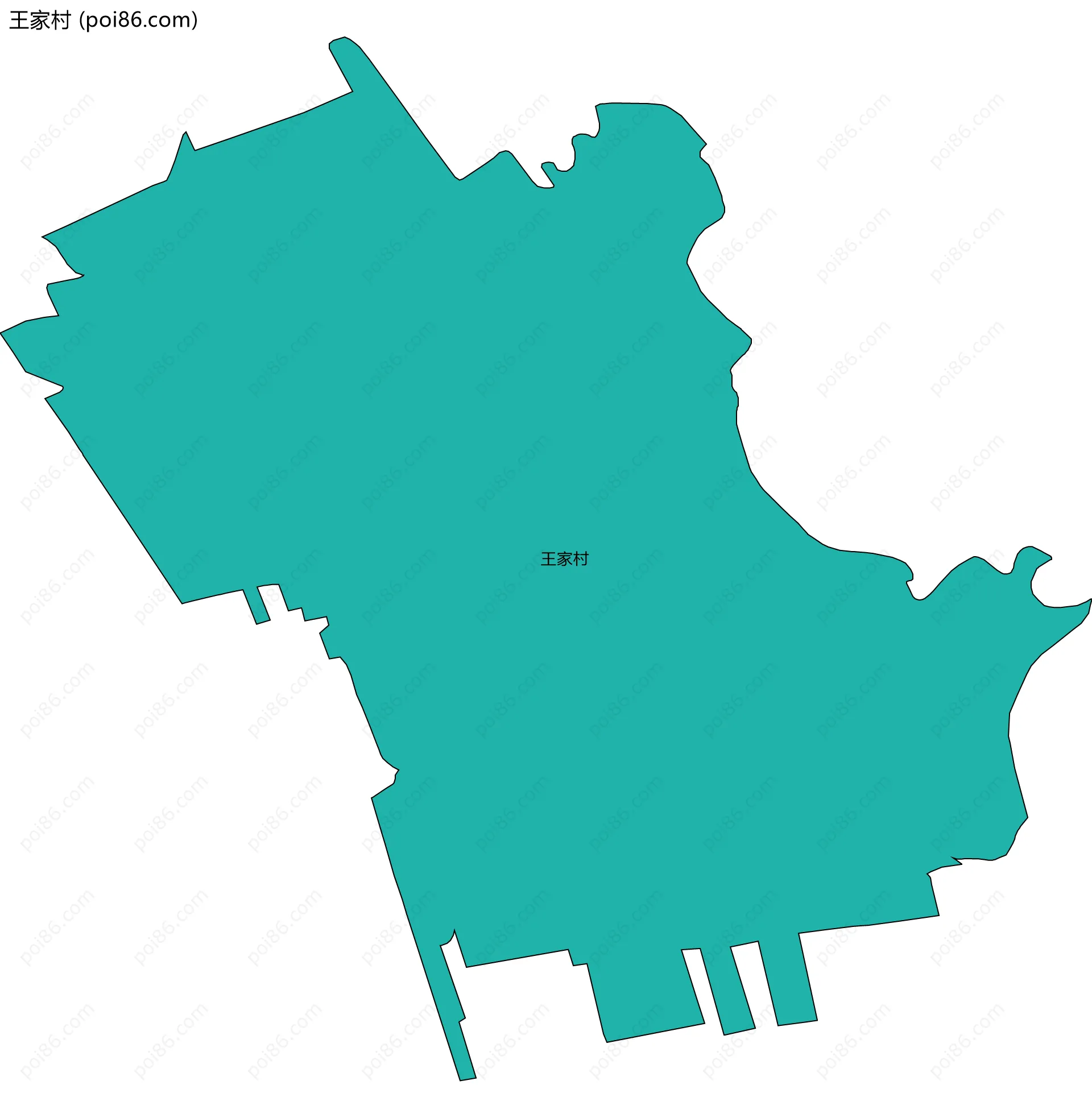 王家村边界地图