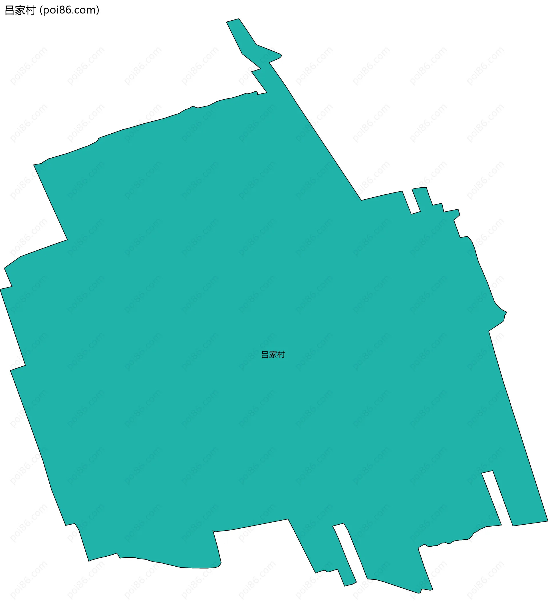 吕家村边界地图