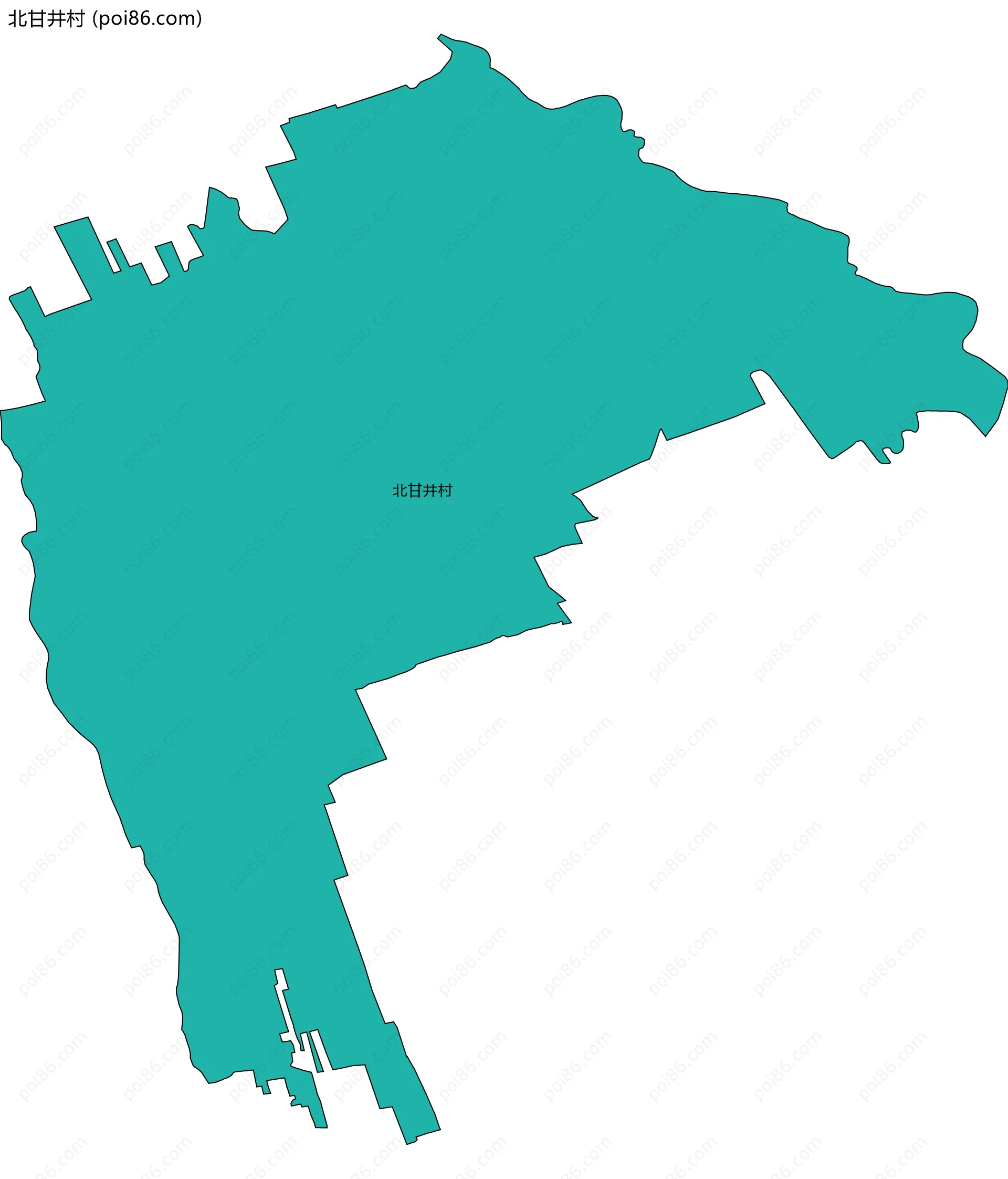 北甘井村边界地图