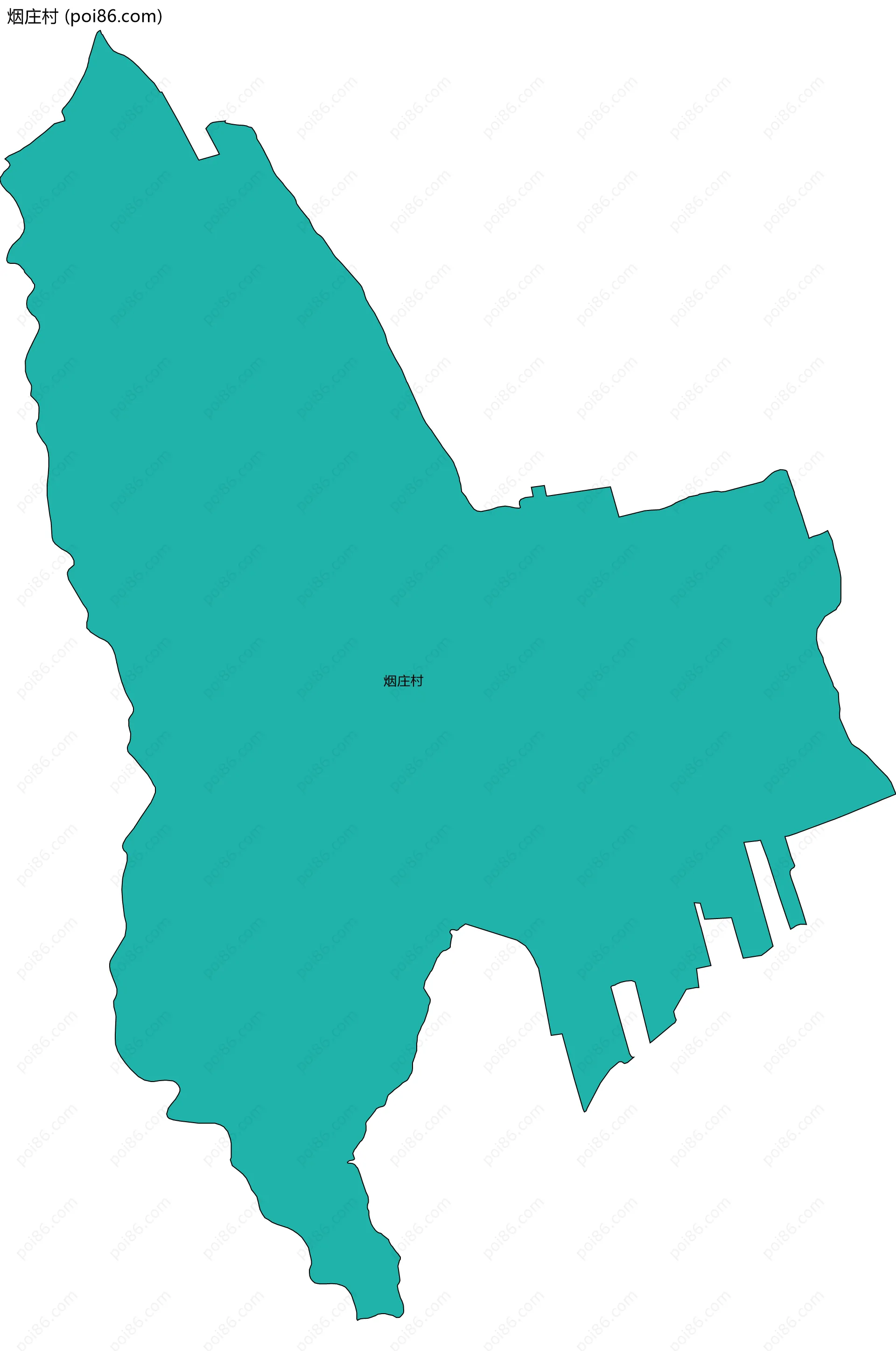 烟庄村边界地图