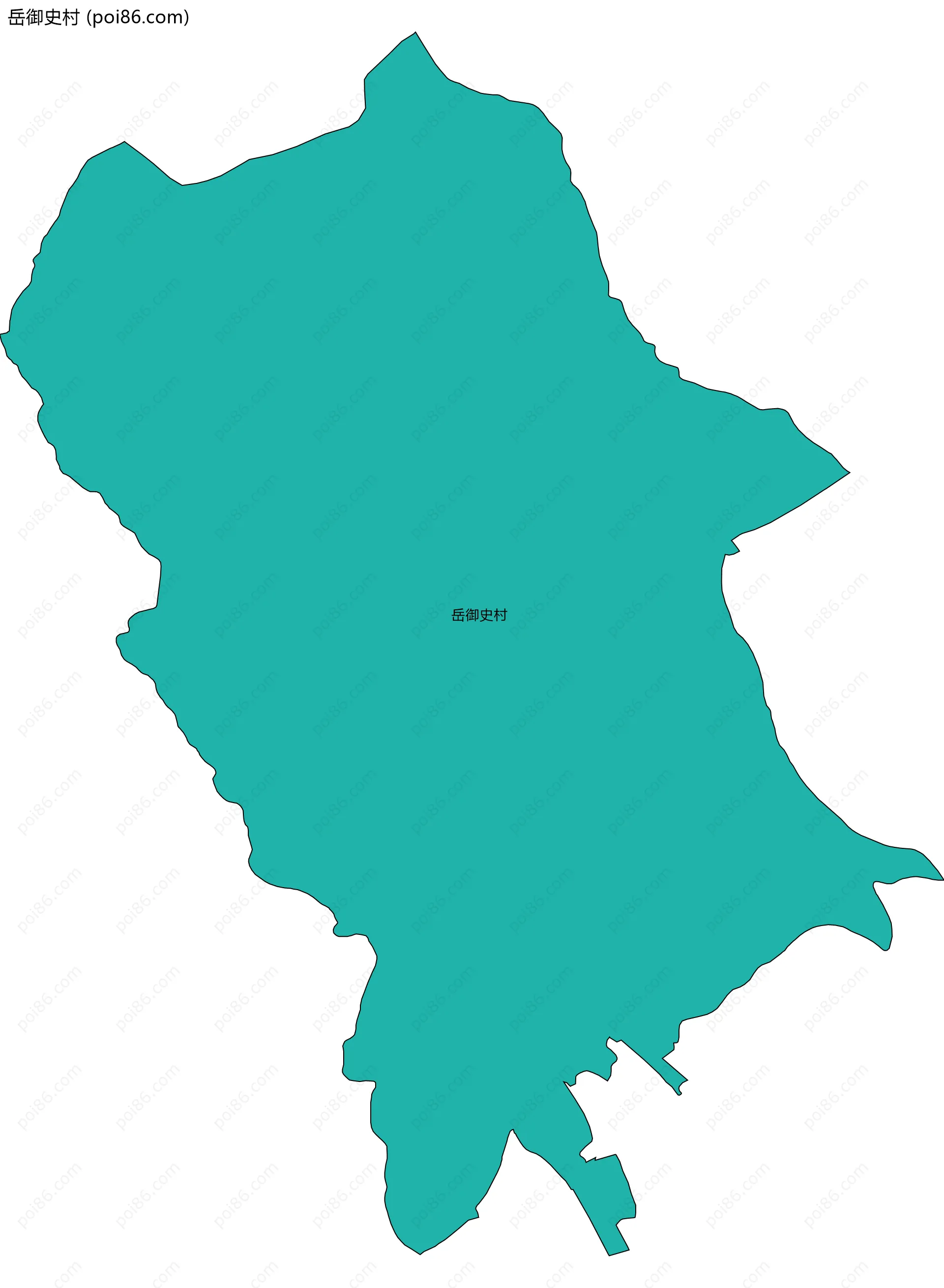 岳御史村边界地图