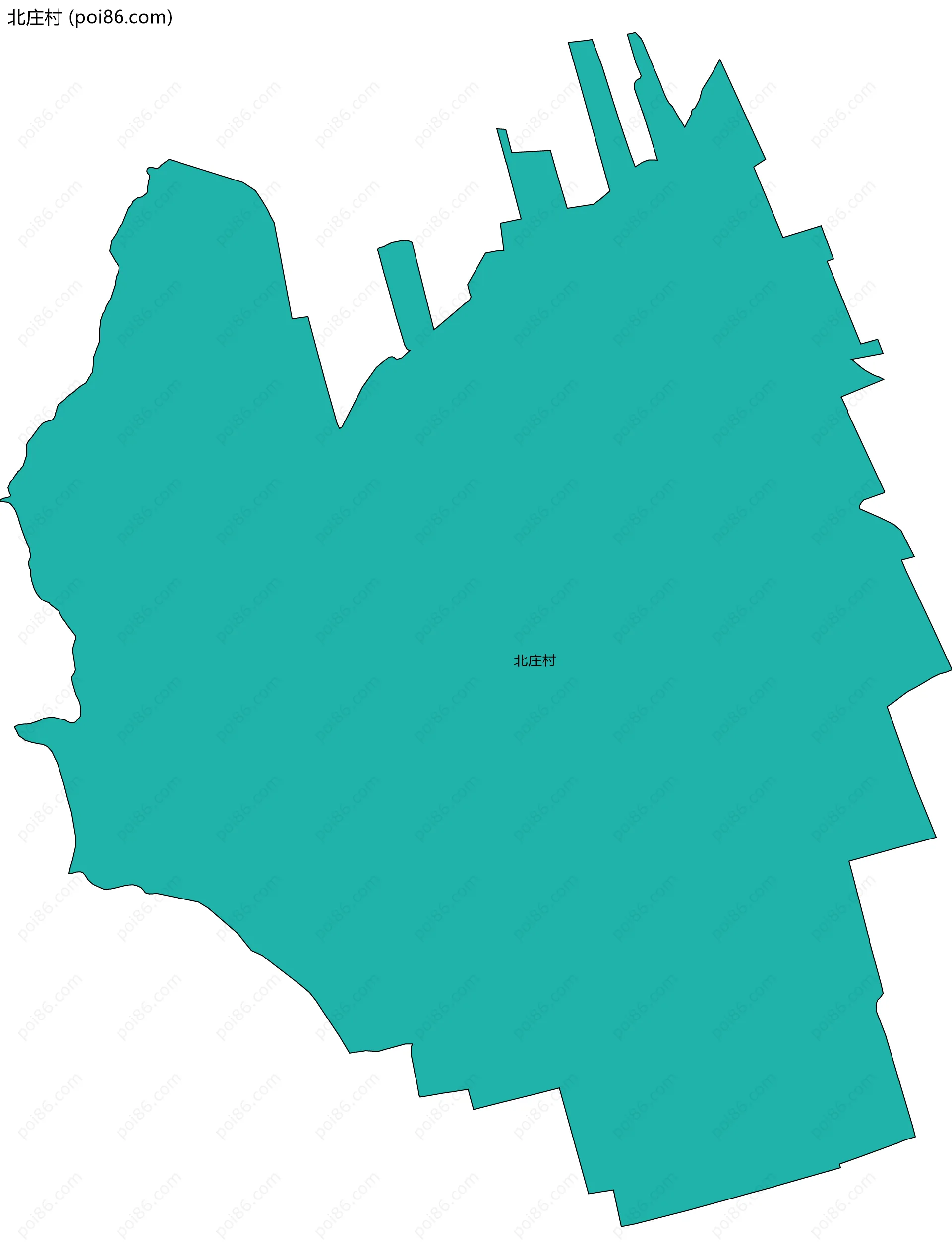 北庄村边界地图