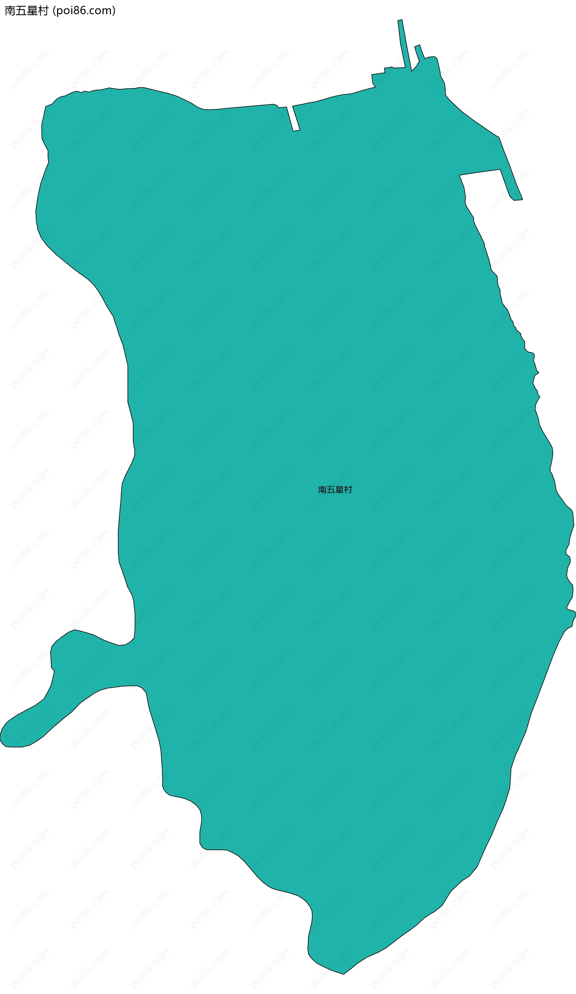 南五星村边界地图