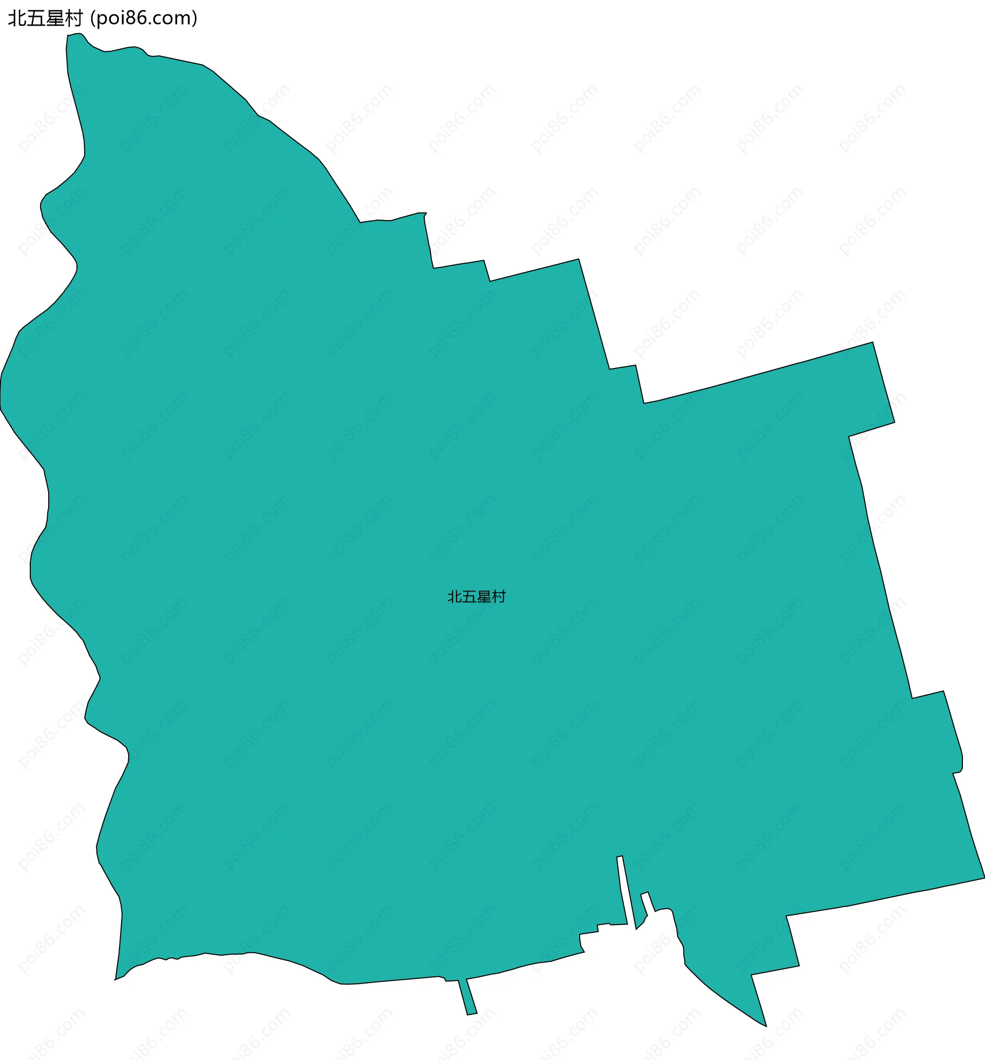 北五星村边界地图