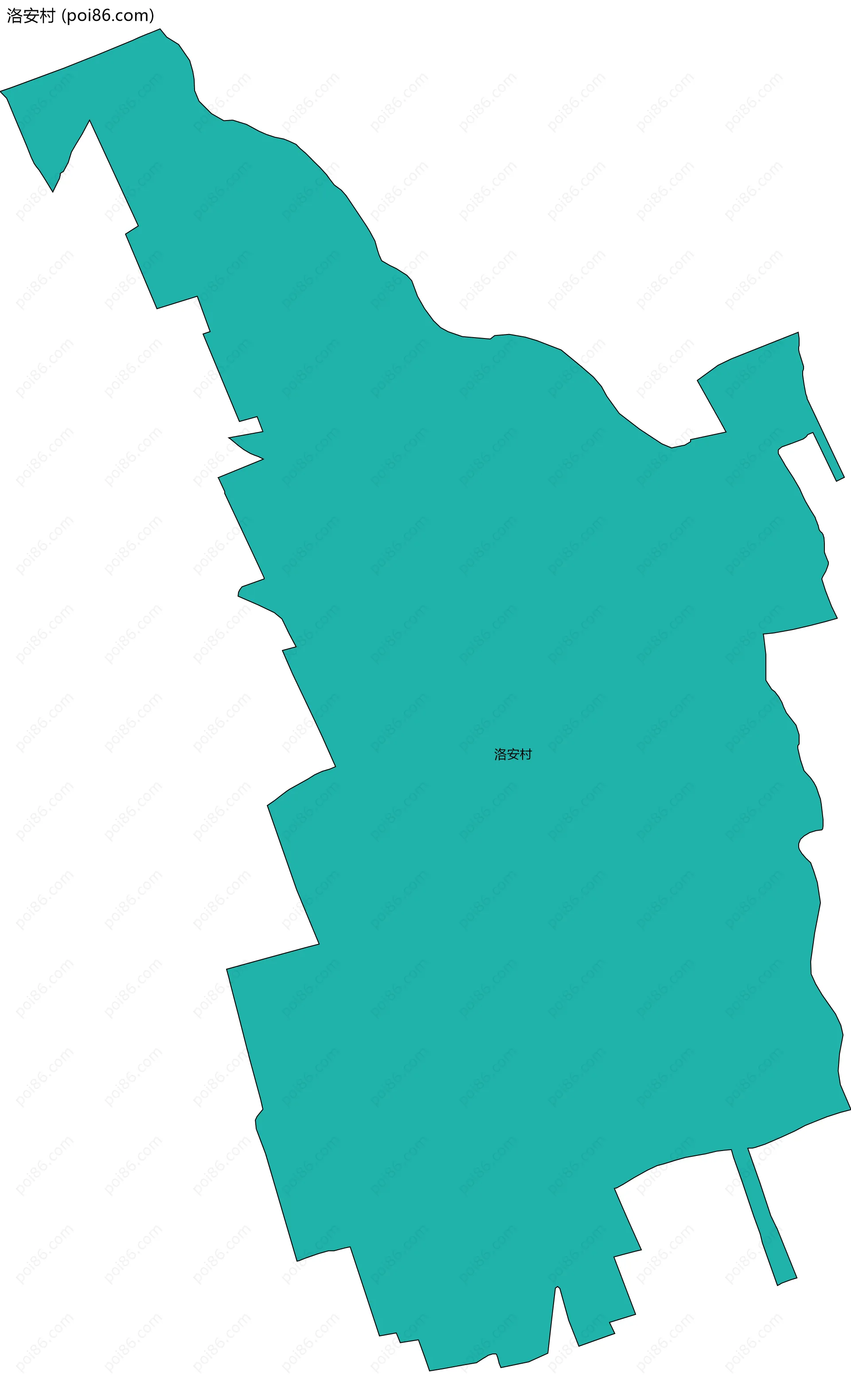洛安村边界地图