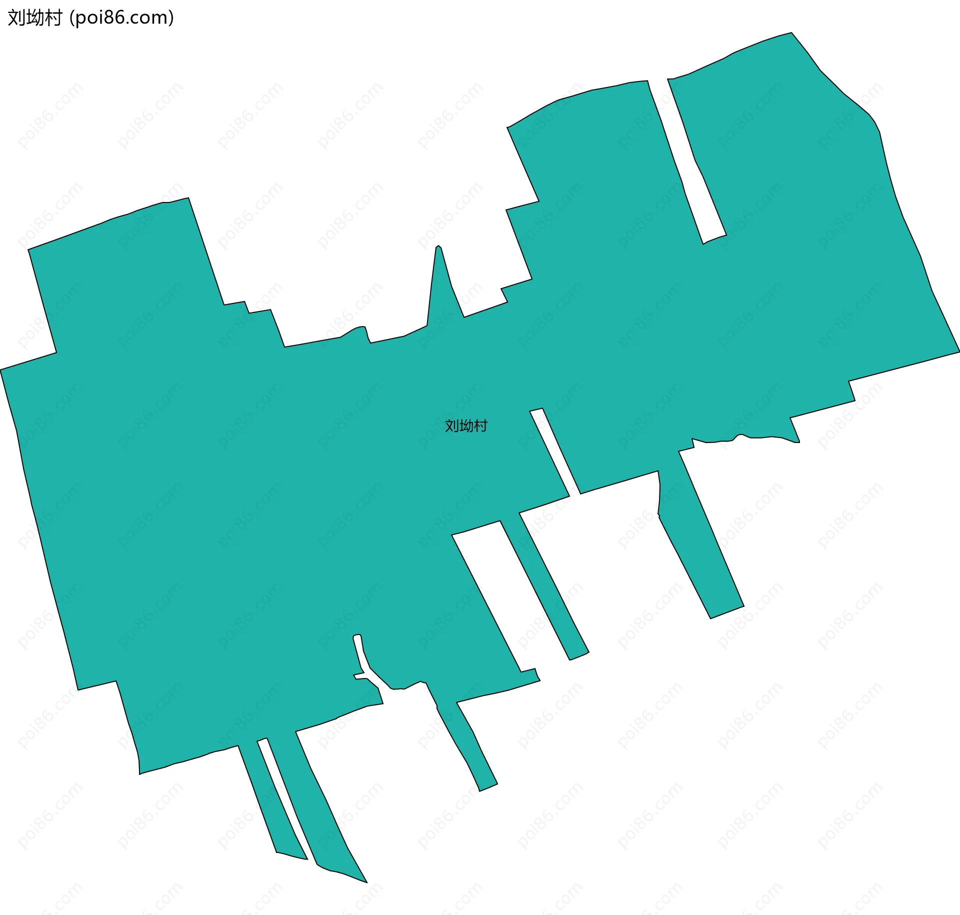 刘坳村边界地图