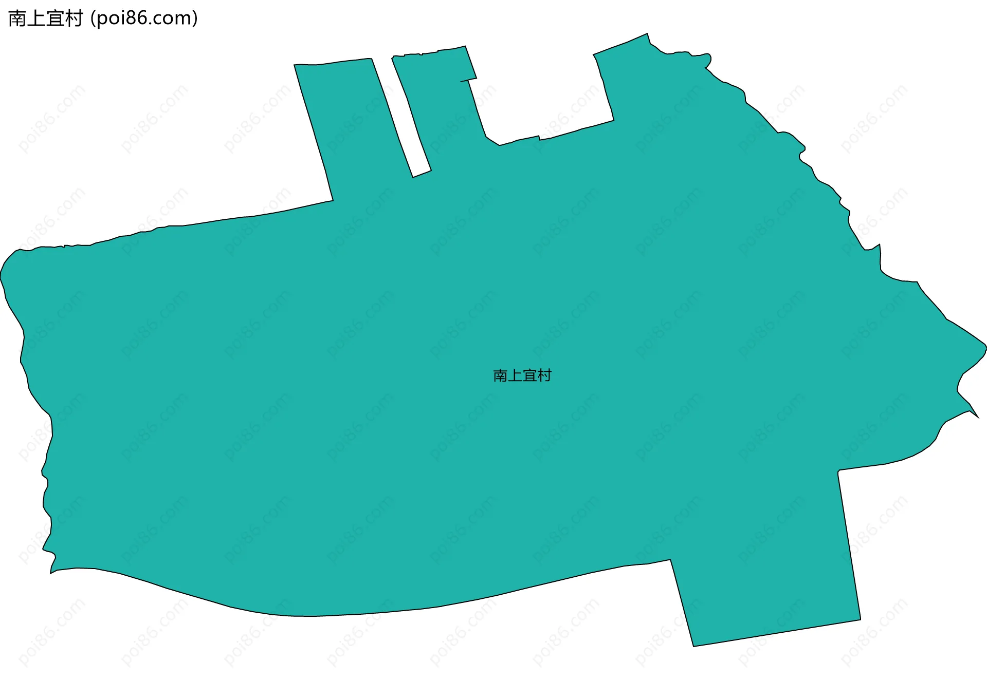 南上宜村边界地图