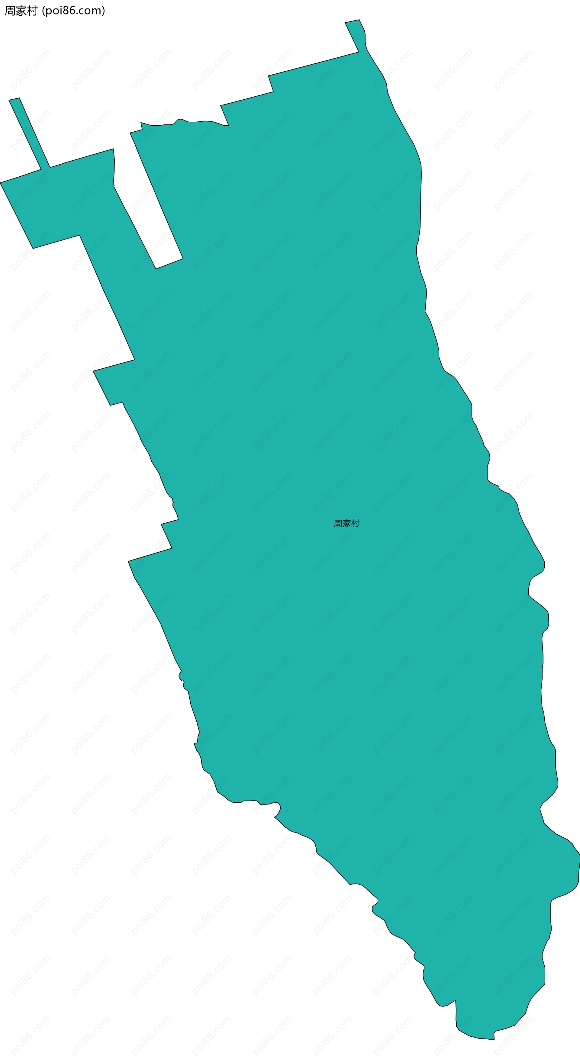 周家村边界地图