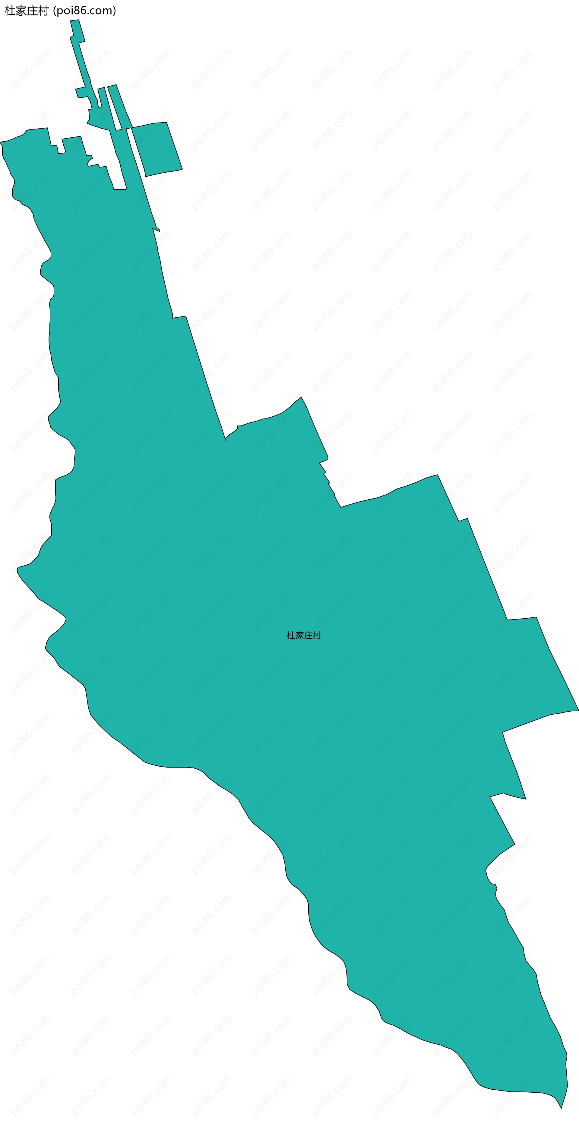 杜家庄村边界地图