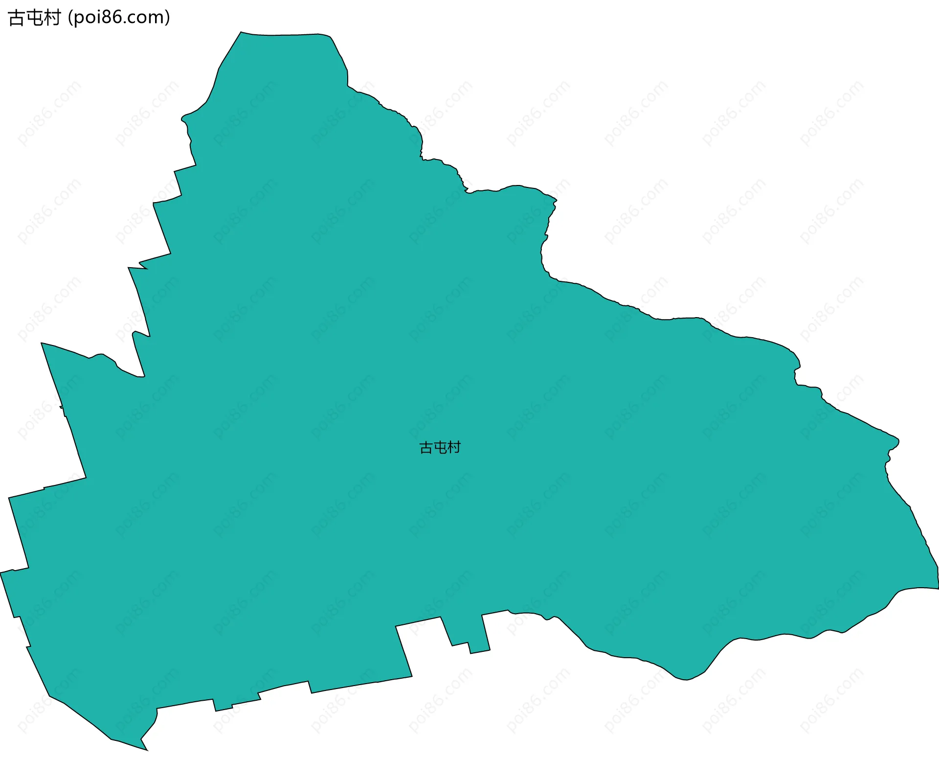 古屯村边界地图