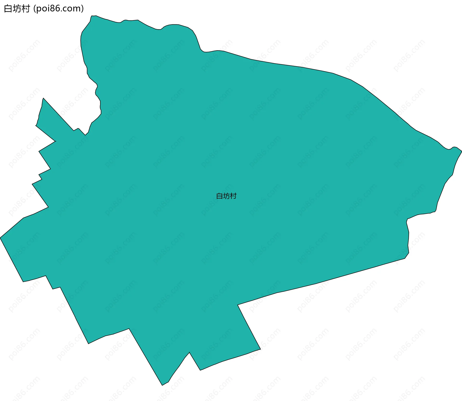 白坊村边界地图