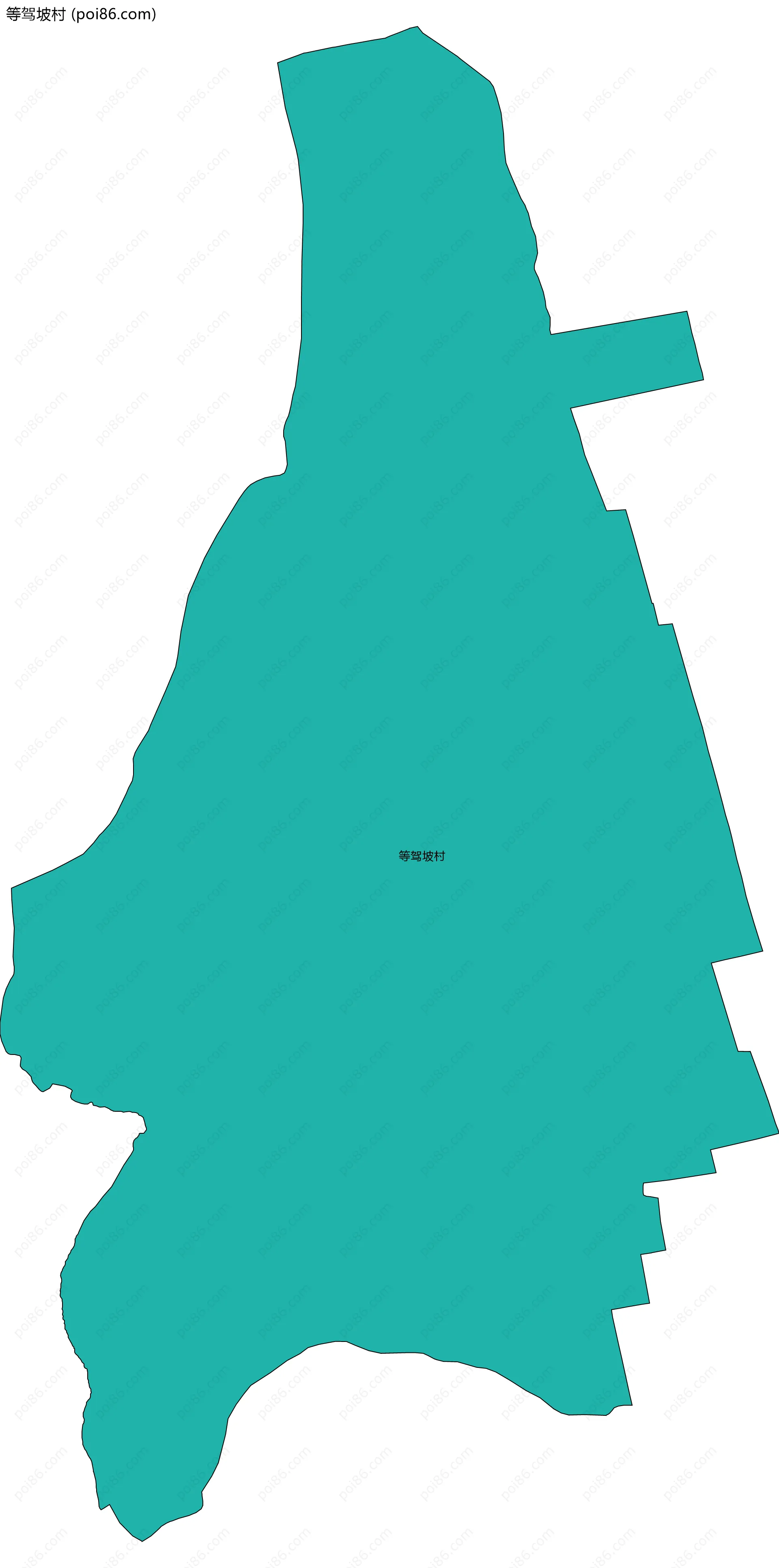 等驾坡村边界地图