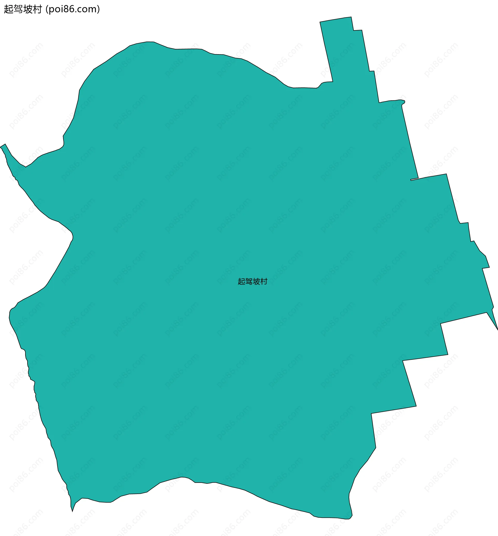 起驾坡村边界地图