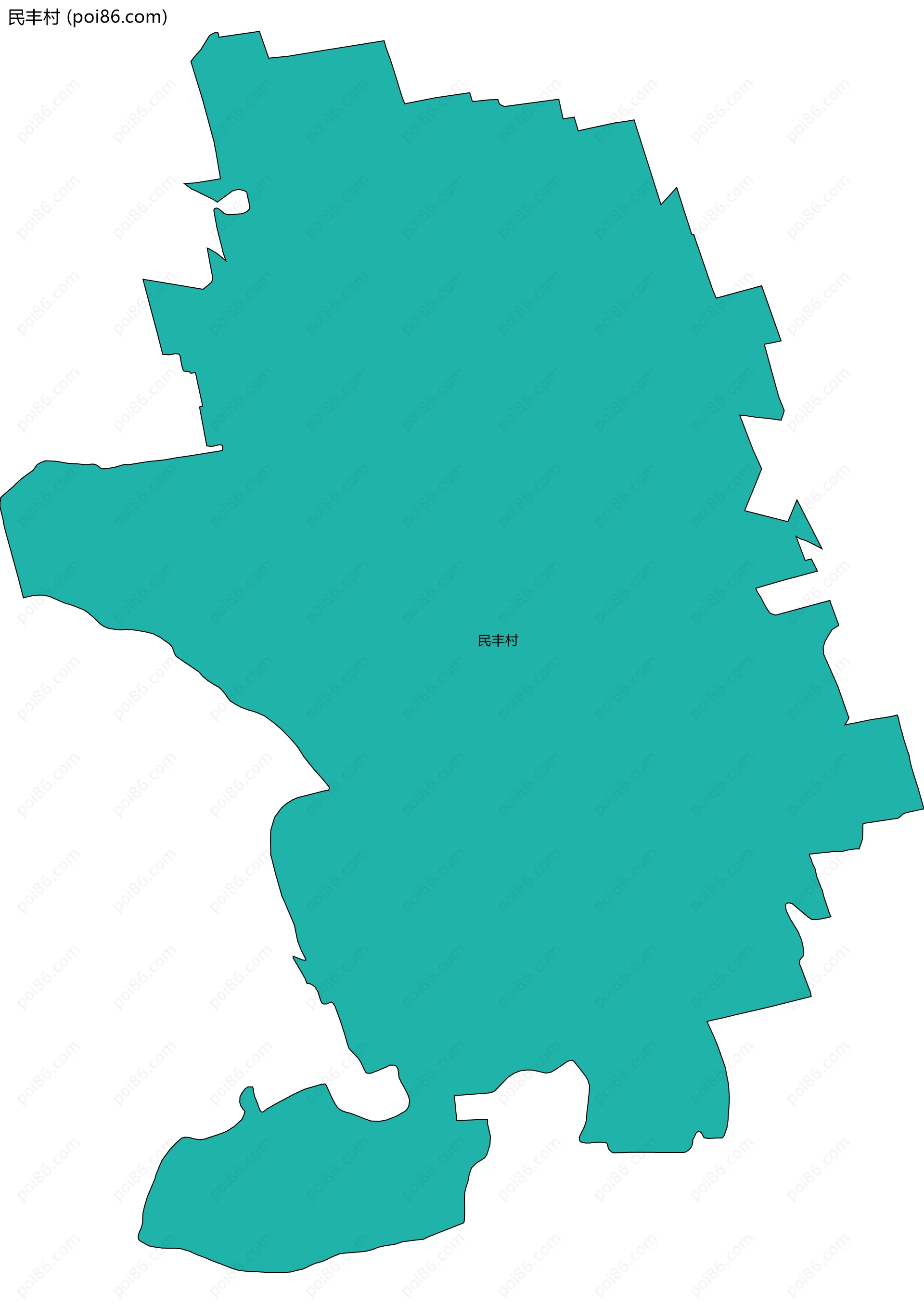 民丰村边界地图