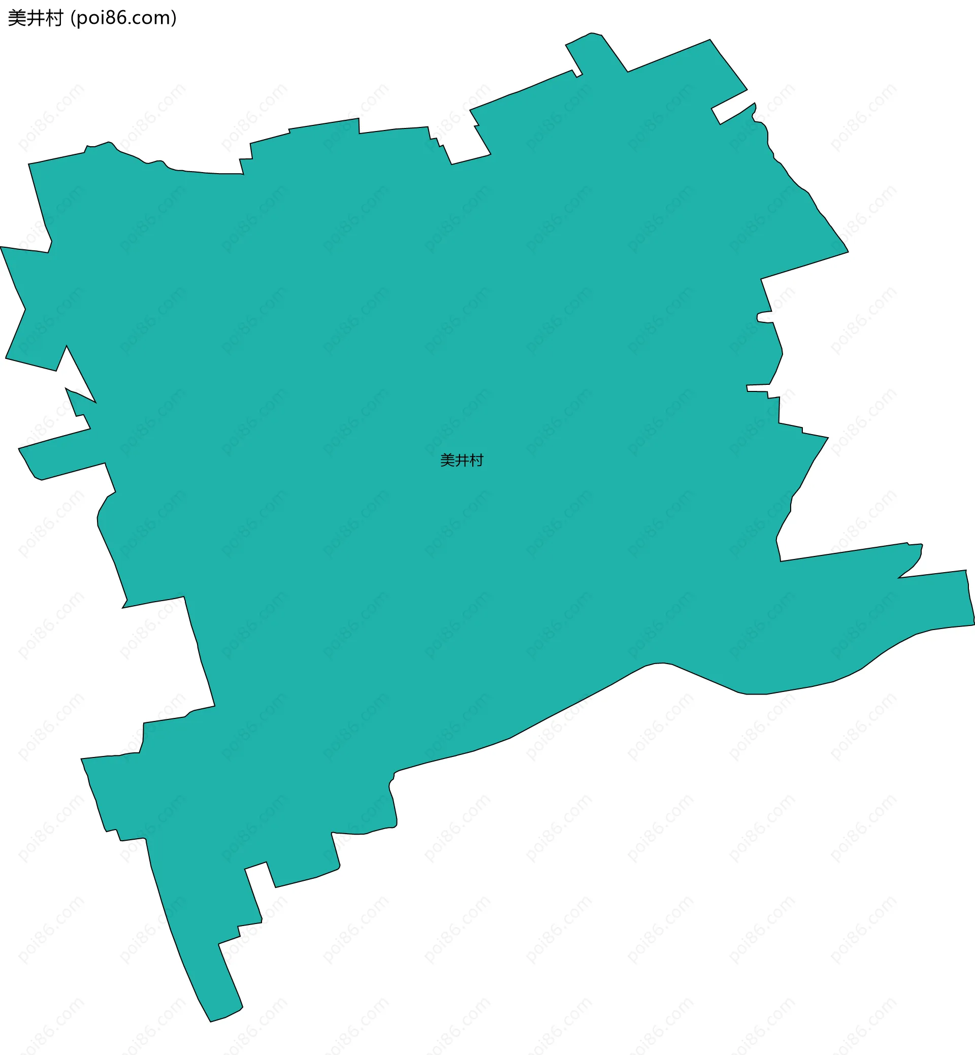 美井村边界地图