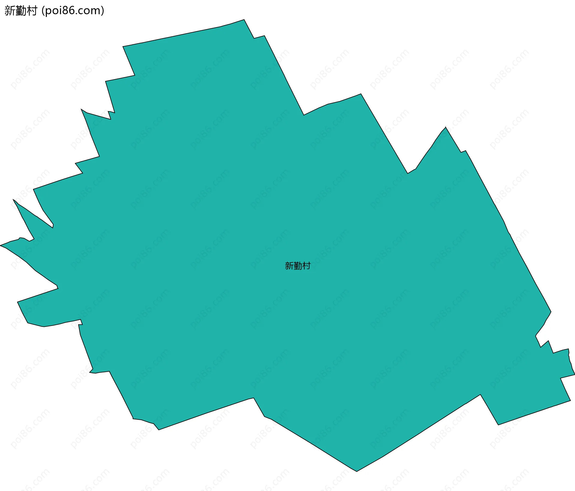 新勤村边界地图