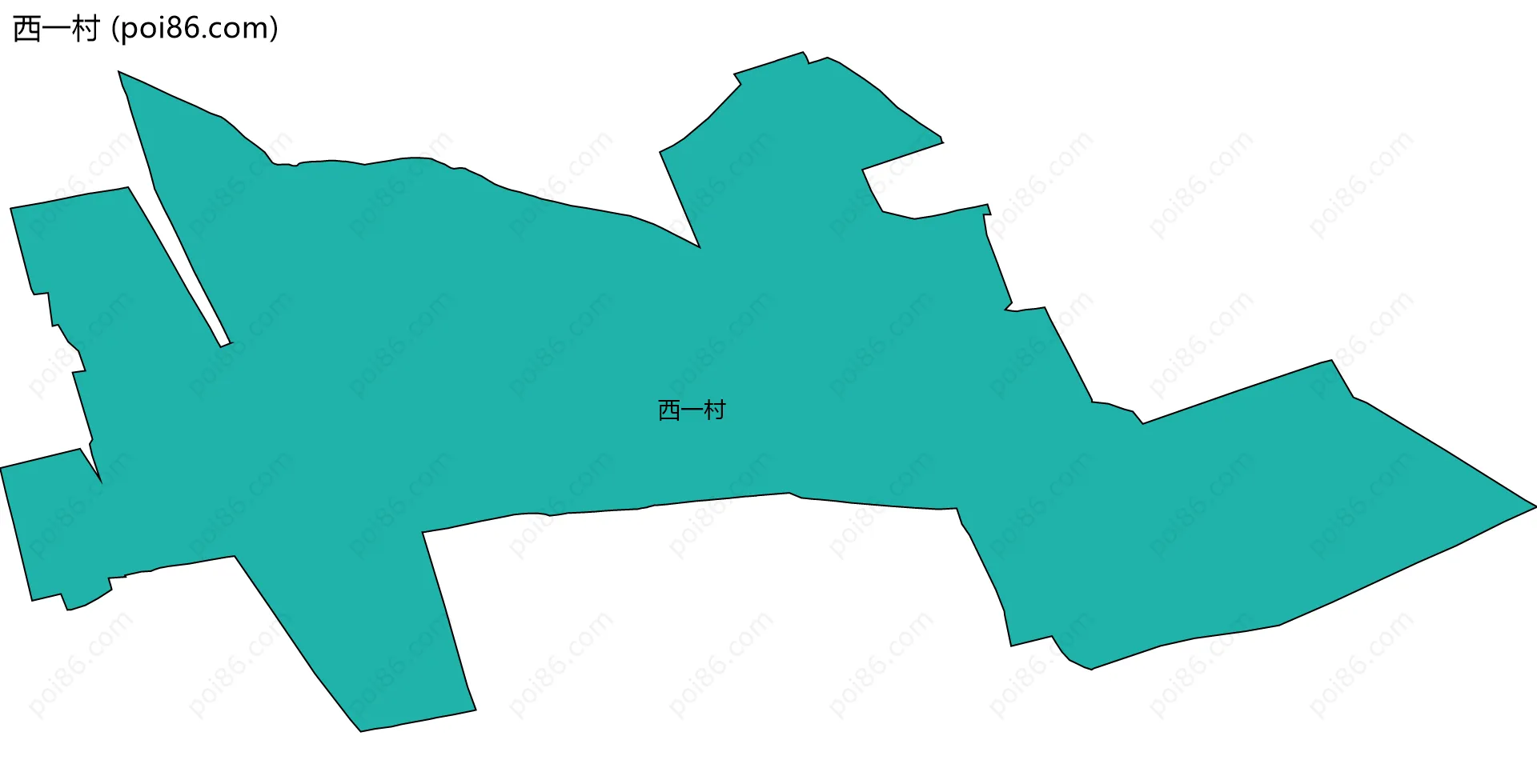 西一村边界地图