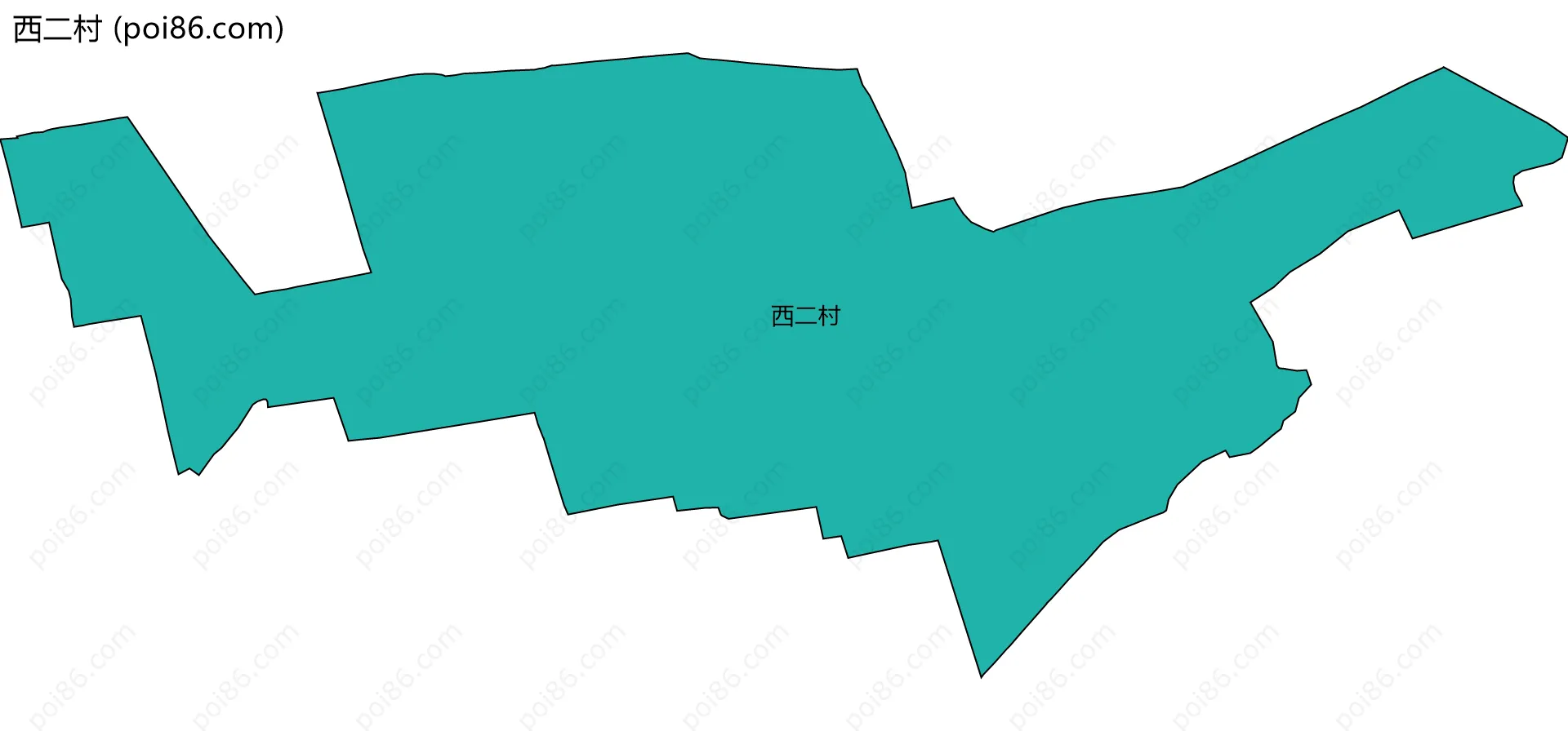 西二村边界地图