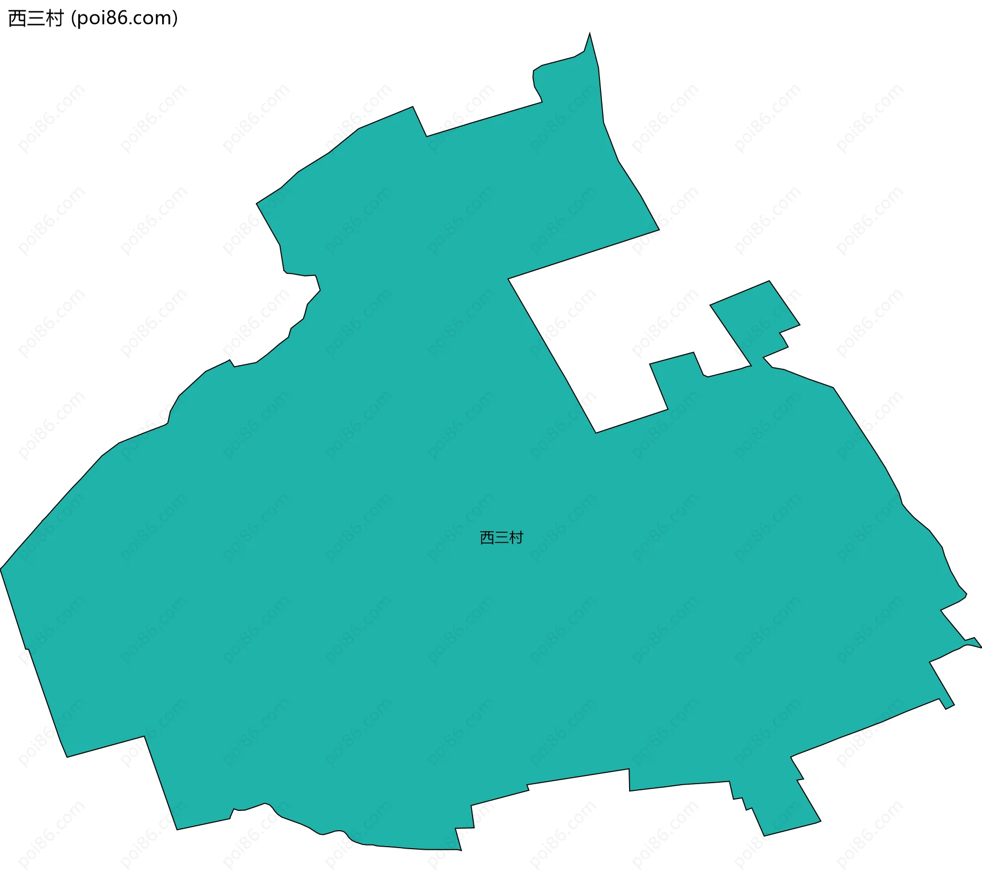 西三村边界地图