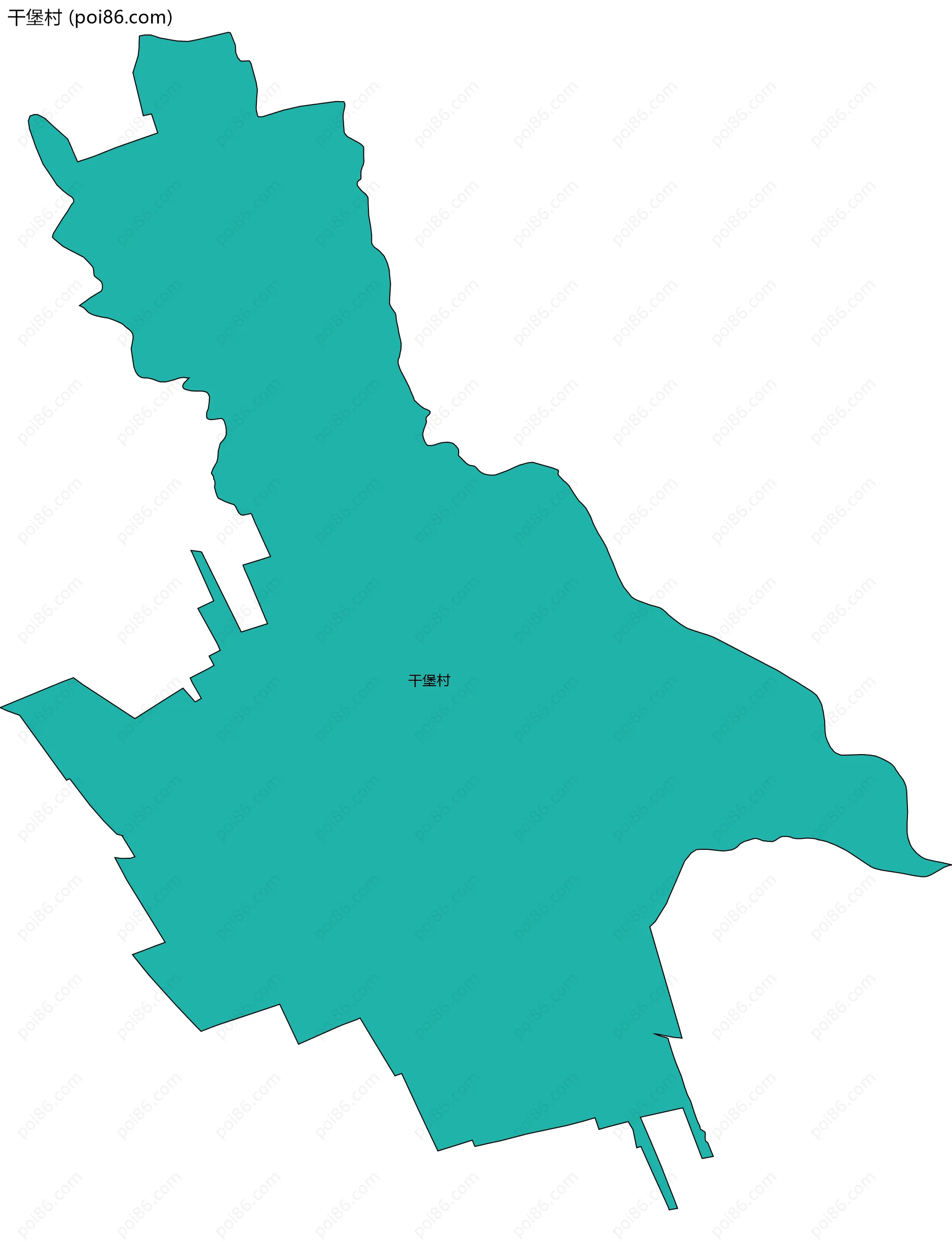 干堡村边界地图