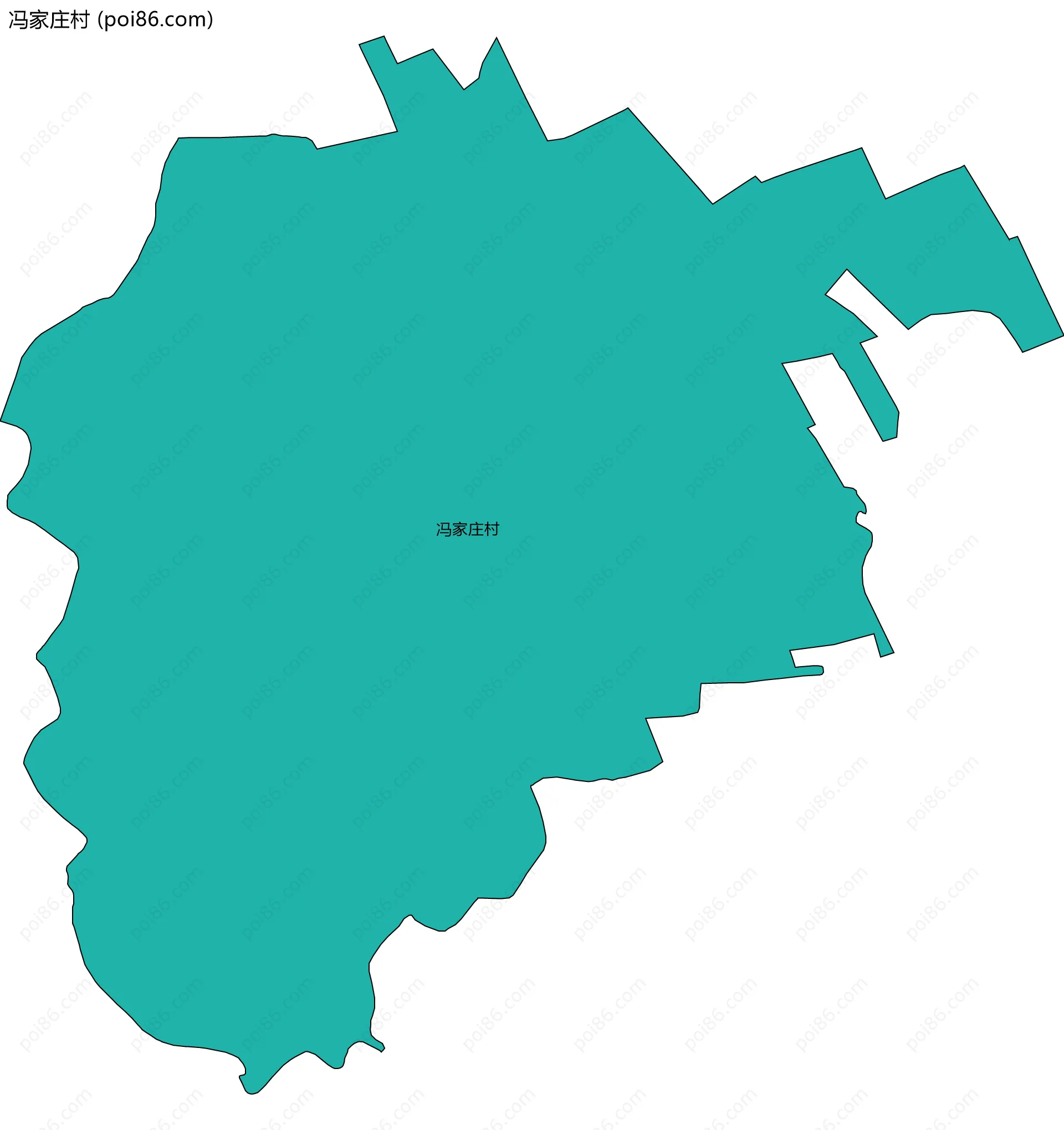 冯家庄村边界地图