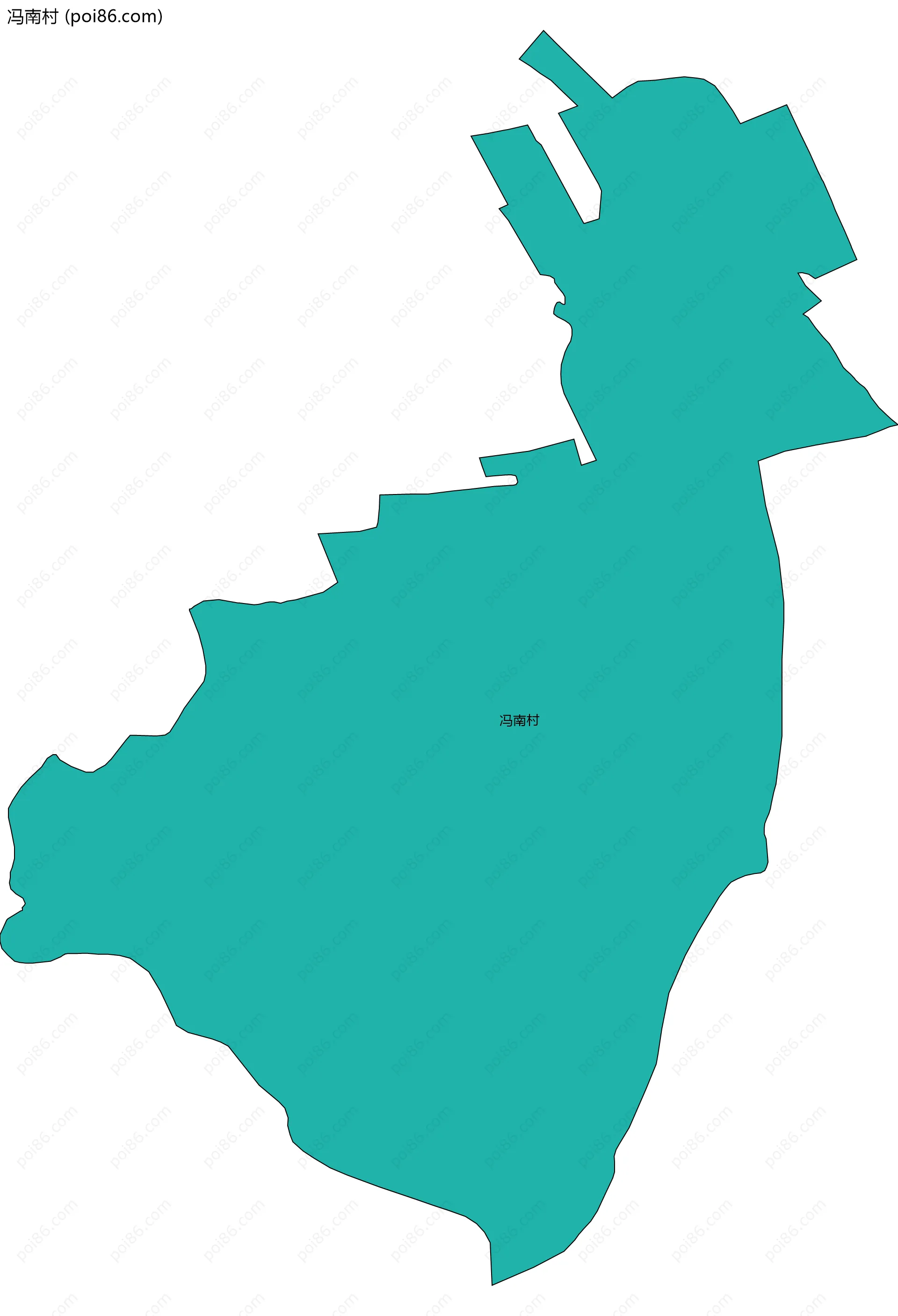 冯南村边界地图